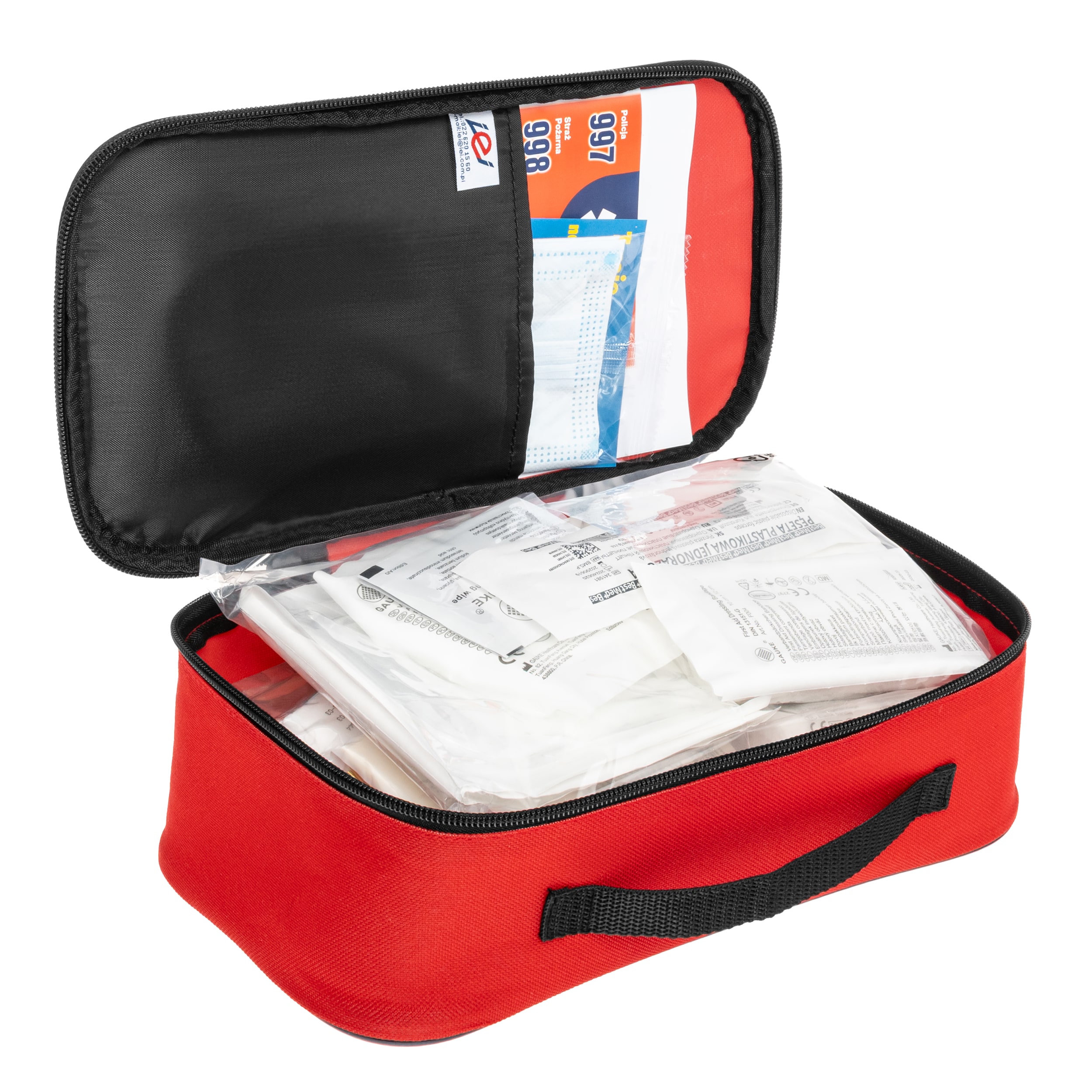 IEI Car First Aid Kit with equipment - Red