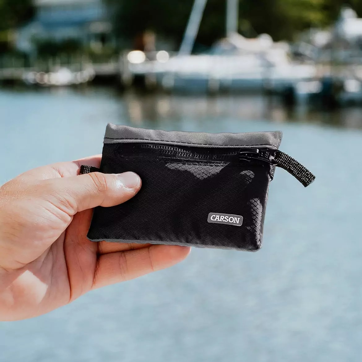 Carson Water Resistant Wallet - Black/Grey