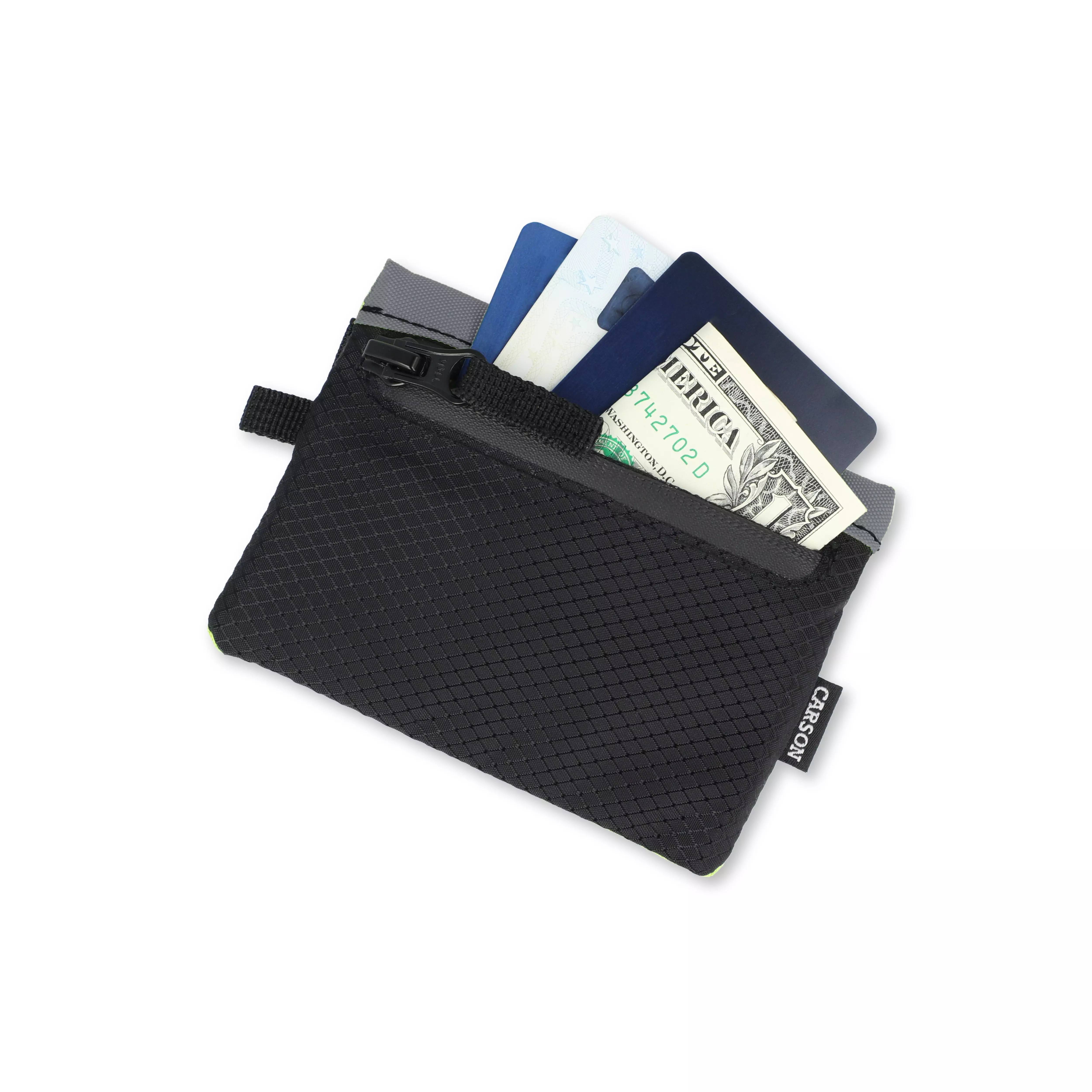 Carson Water Resistant Wallet - Black/Grey