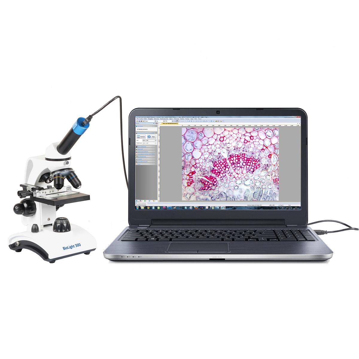 Delta Optical BioLight 300 Microscope with Delta Optical DLT-Cam Basic 2 MP camera