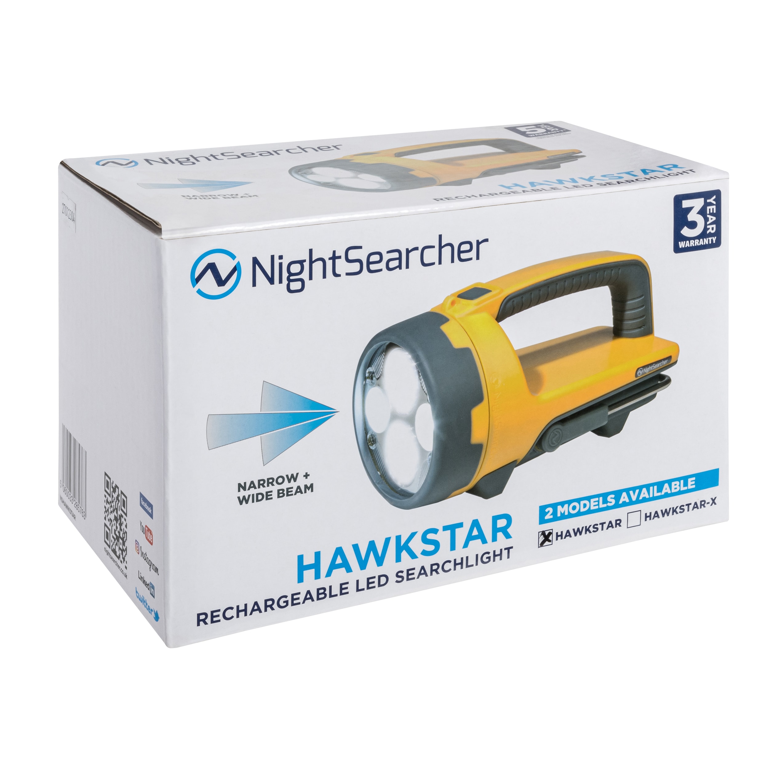 NightSearcher HawkStar flashlight - 2500 lumenów