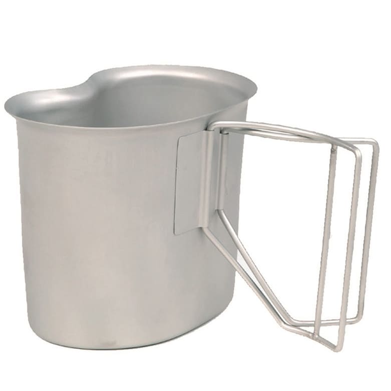 Mil-Tec US GI Canteen Steel Cup with folding handle 750 ml 