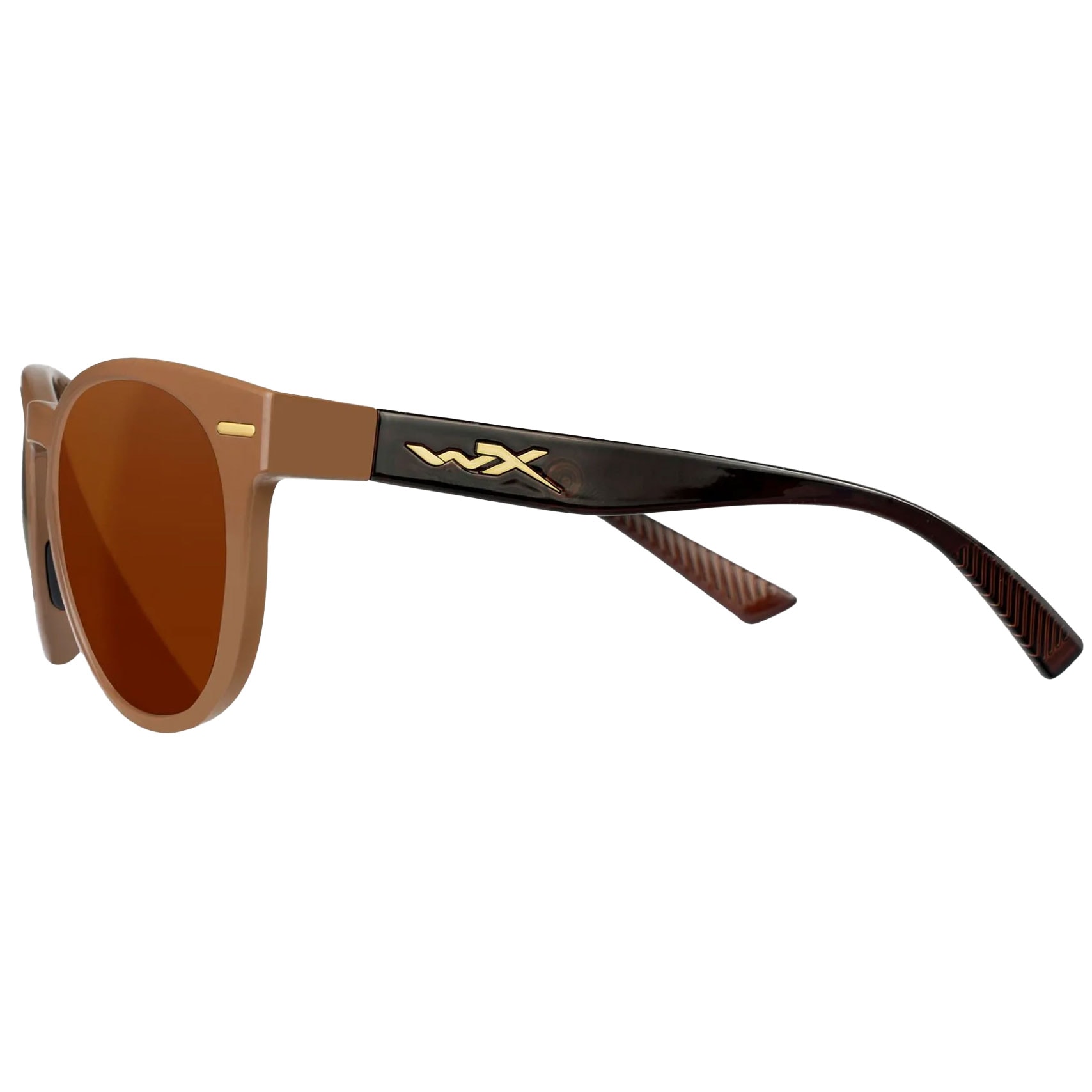 Wiley X Covert Women's Glasses - Captivate Polarized Copper/ Gloss Coffee Crystal Brown