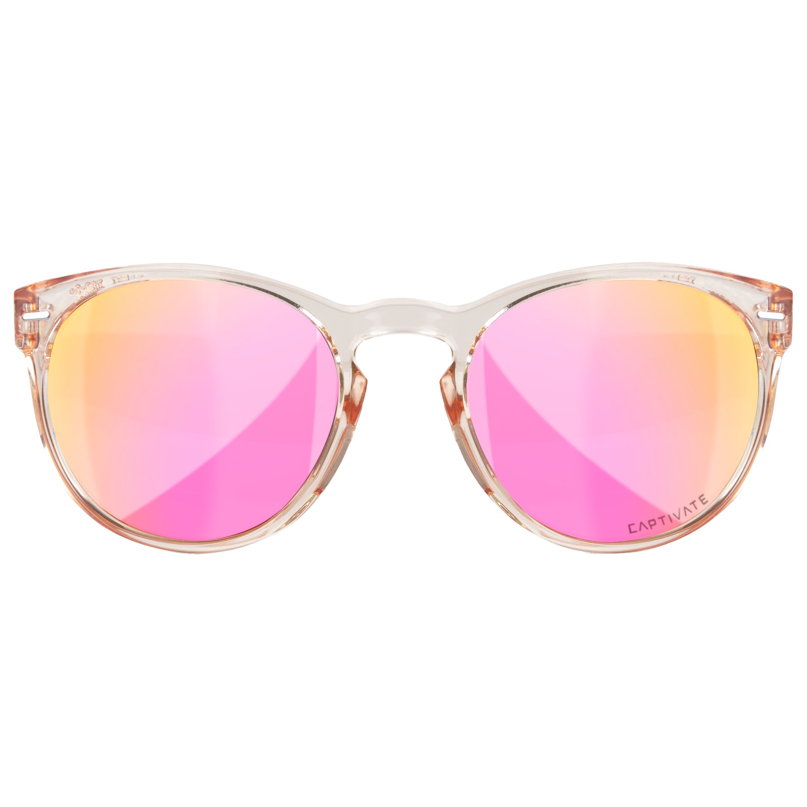 Wiley X Covert Women's Glasses - Captivate Polarized Rose Gold Mirror/ Gloss Crystal Blush 