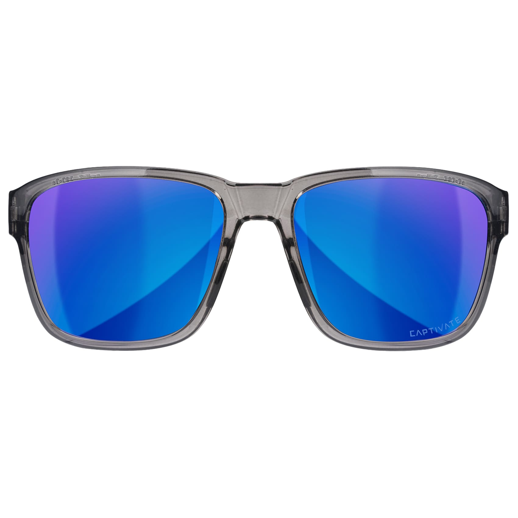 Wiley X Trek Sunglasses - Captivate Polarized Blue Mirror/Gloss Crystal Dark Grey