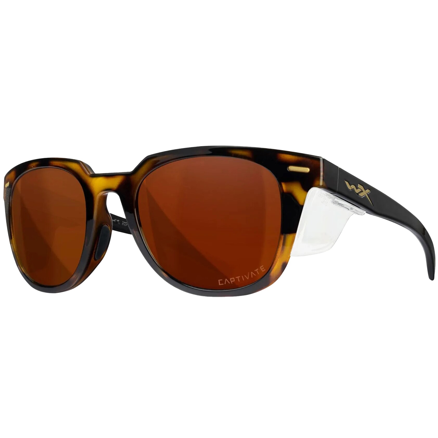 Wiley X Ultra Glasses - Captivate Polarized Copper Gloss Demi / Gloss Black 