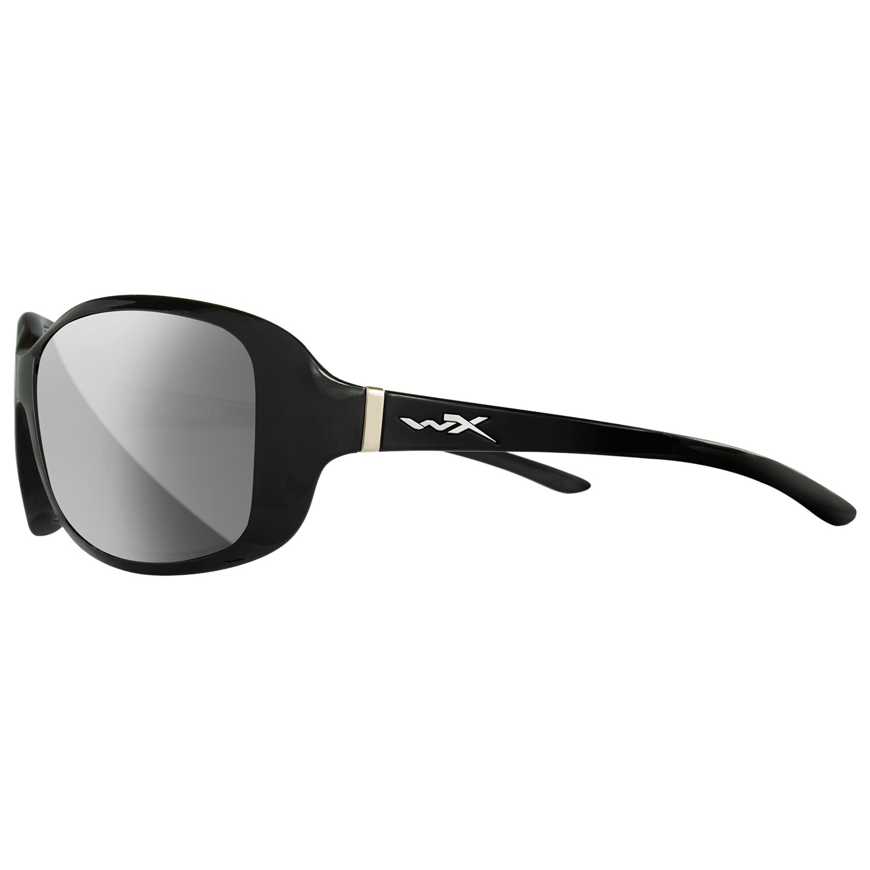 Wiley X Affinity Women's Eyewear - Captivate Polarized Silver Flash/Gloss Black