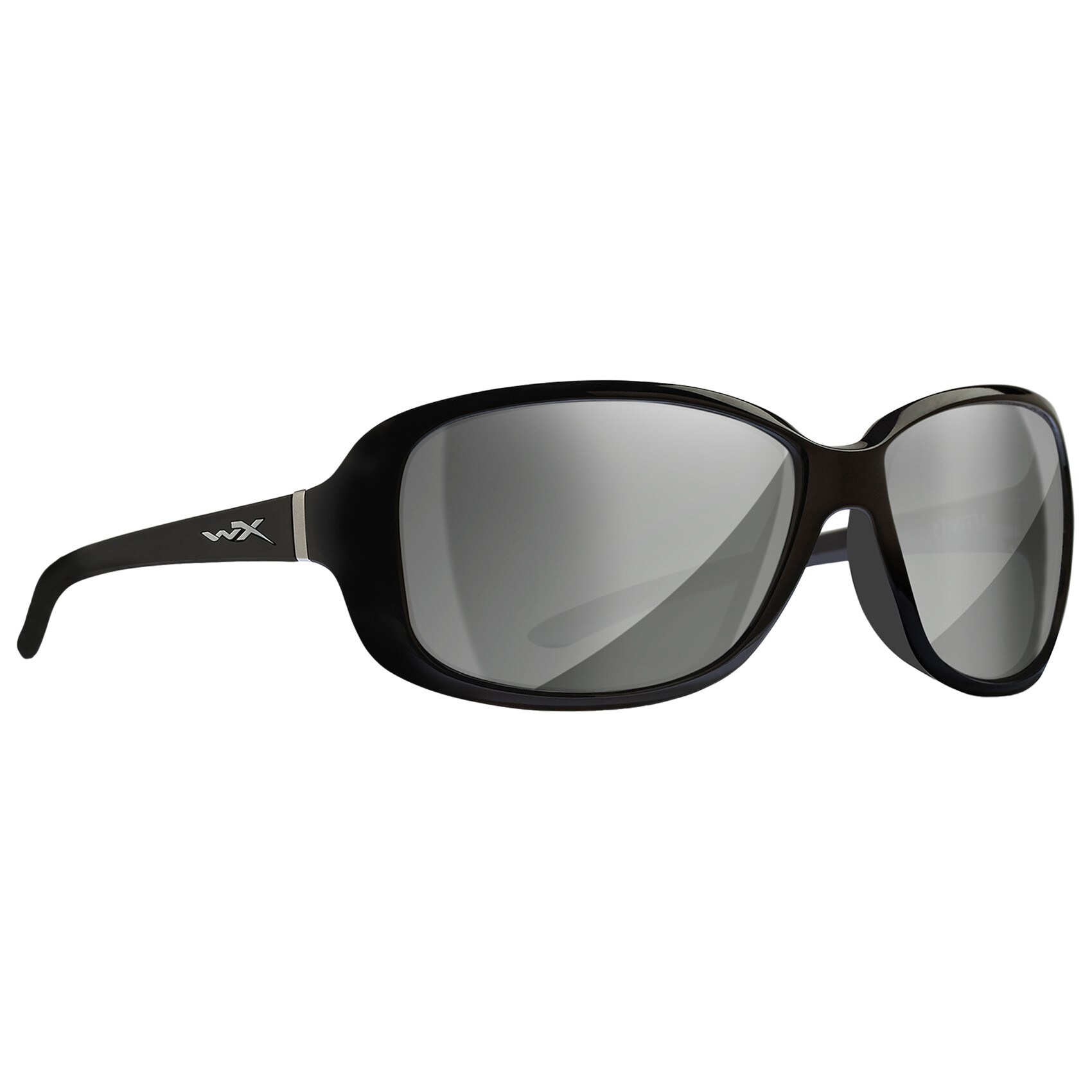 Wiley X Affinity Women's Eyewear - Captivate Polarized Silver Flash/Gloss Black