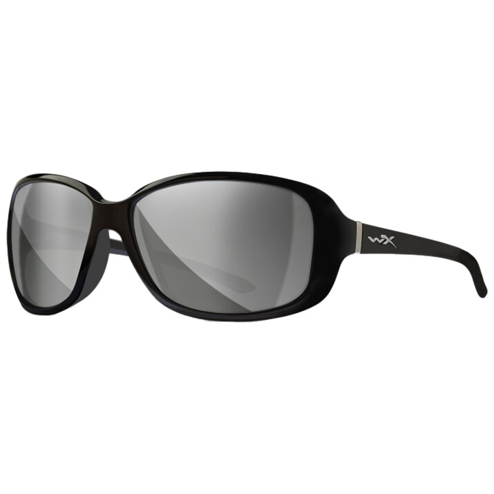 Wiley X Affinity Women's Eyewear - Captivate Polarized Silver Flash/Gloss Black