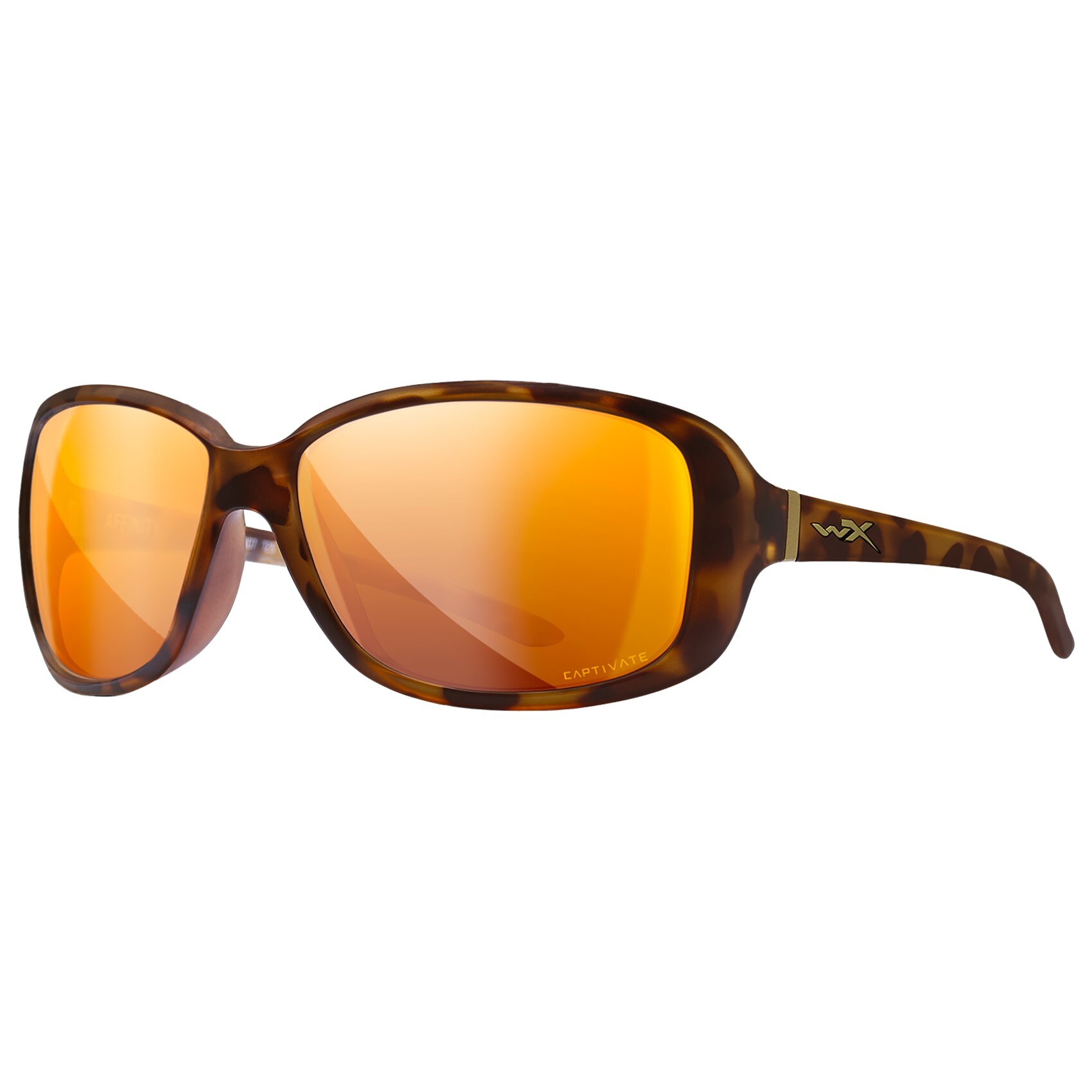 Wiley X Affinity Women's Eyewear - Captivate Polarized Bronze Mirror/Mate Demi Brown