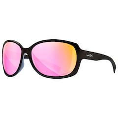 Wiley X Mystique Women's Eyewear - Captivate Polarized Rose Gold Mirror/ Gloss Black