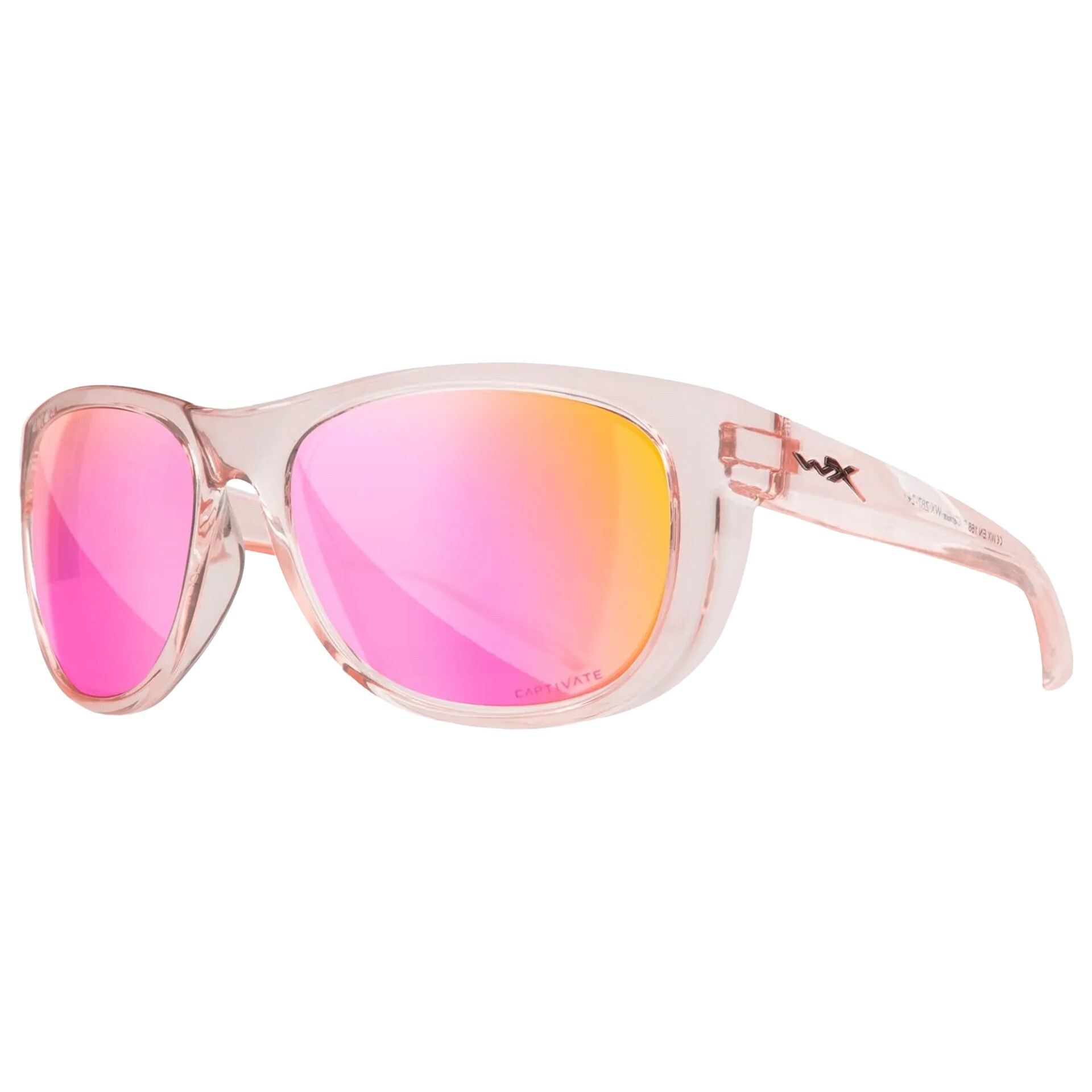 Wiley X Weekender women's glasses - Captivate Polarized Rose Gold Mirror/Crystal Blush