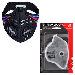 Respro CE Cinqro Black Anti-smog Mask + Urban Filters 2 pcs. - Set