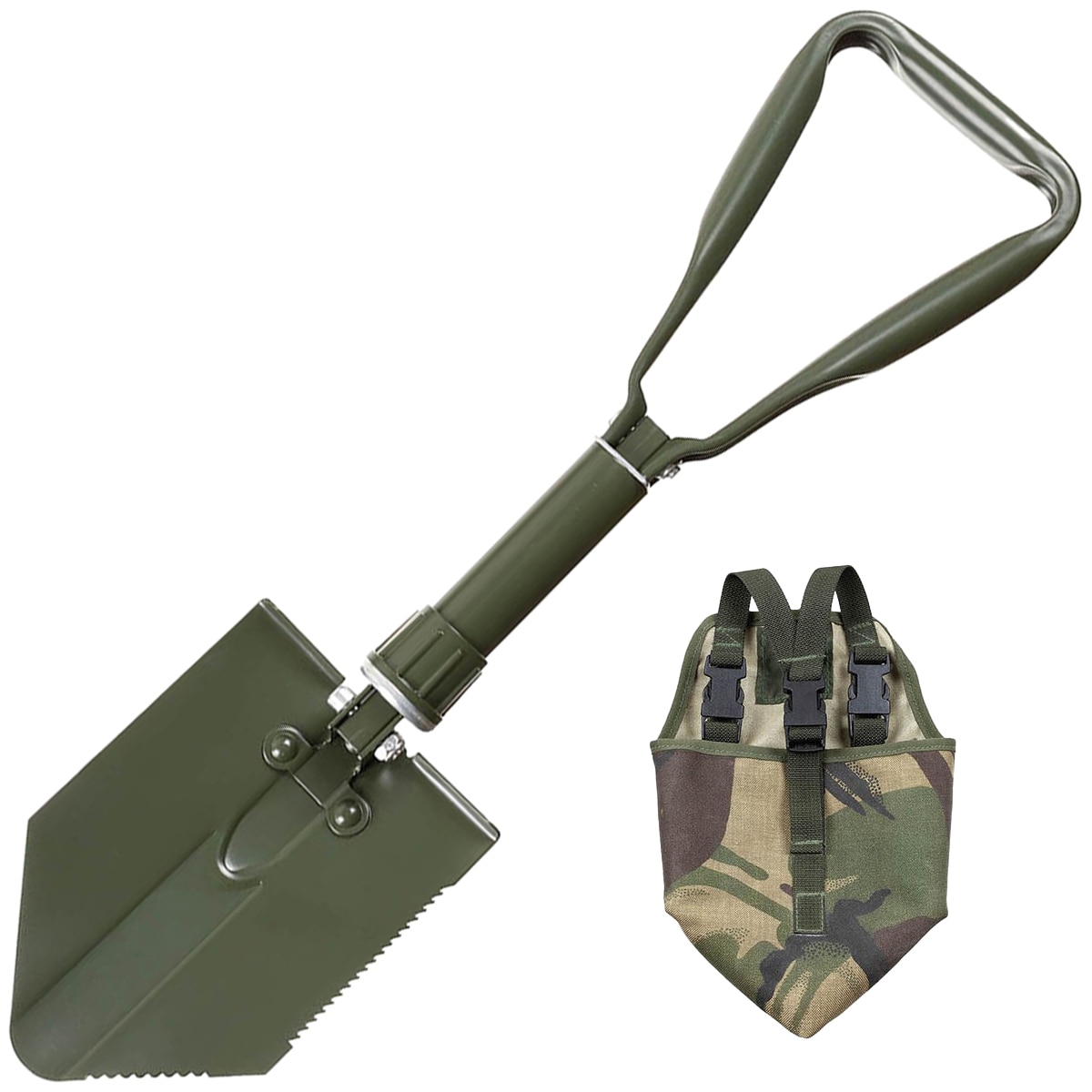 MFH BW folding shovel with cover - Olive
