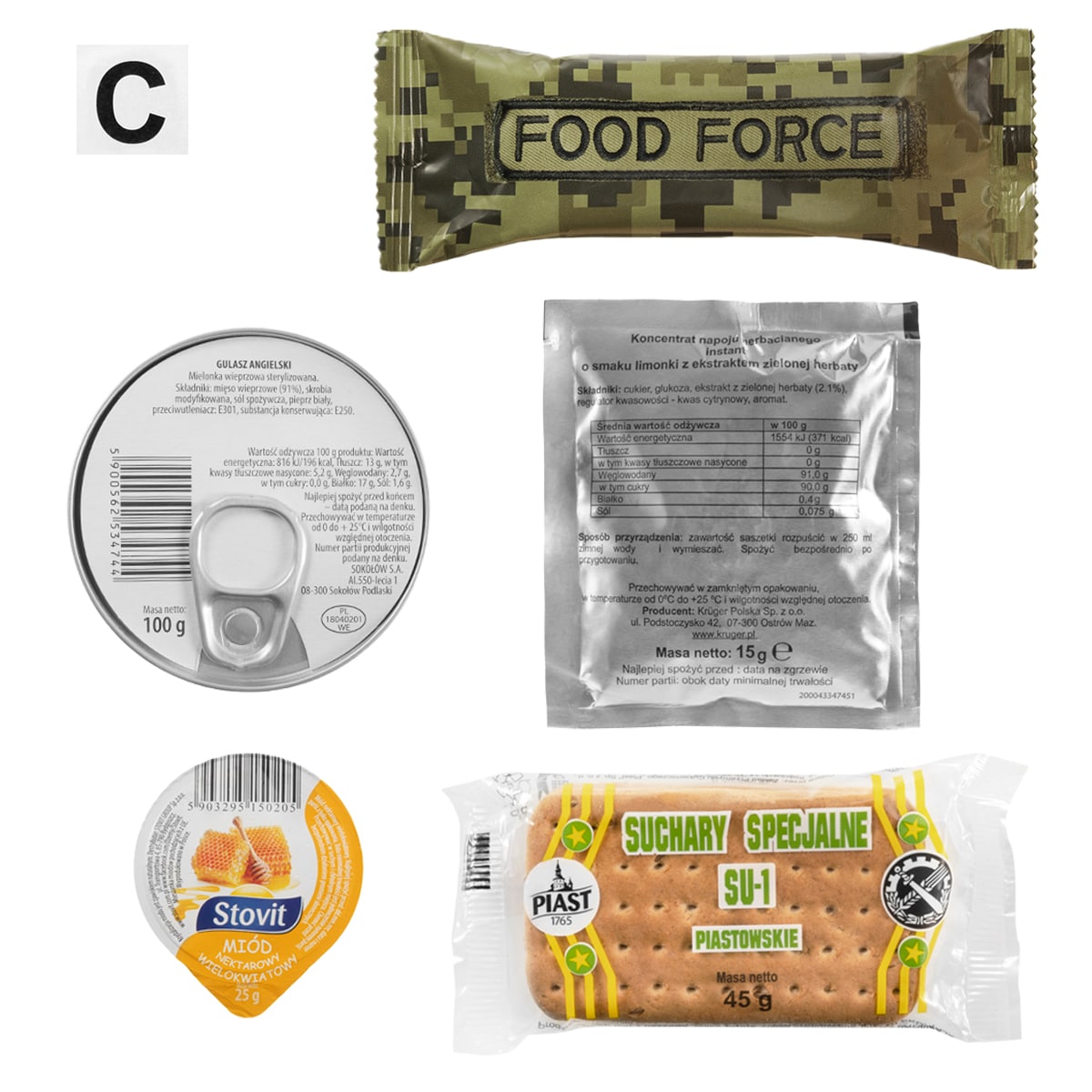 Arpol Individual Combat Food Ration - Beans Stew, Spaghetti