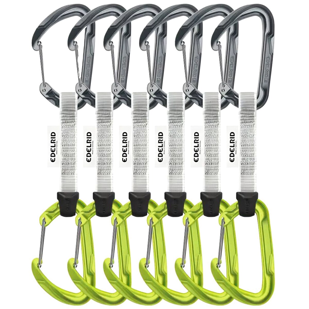 Edelrid Pure Wire 10 cm 6 Quickdraw Set - Slate/Oasis