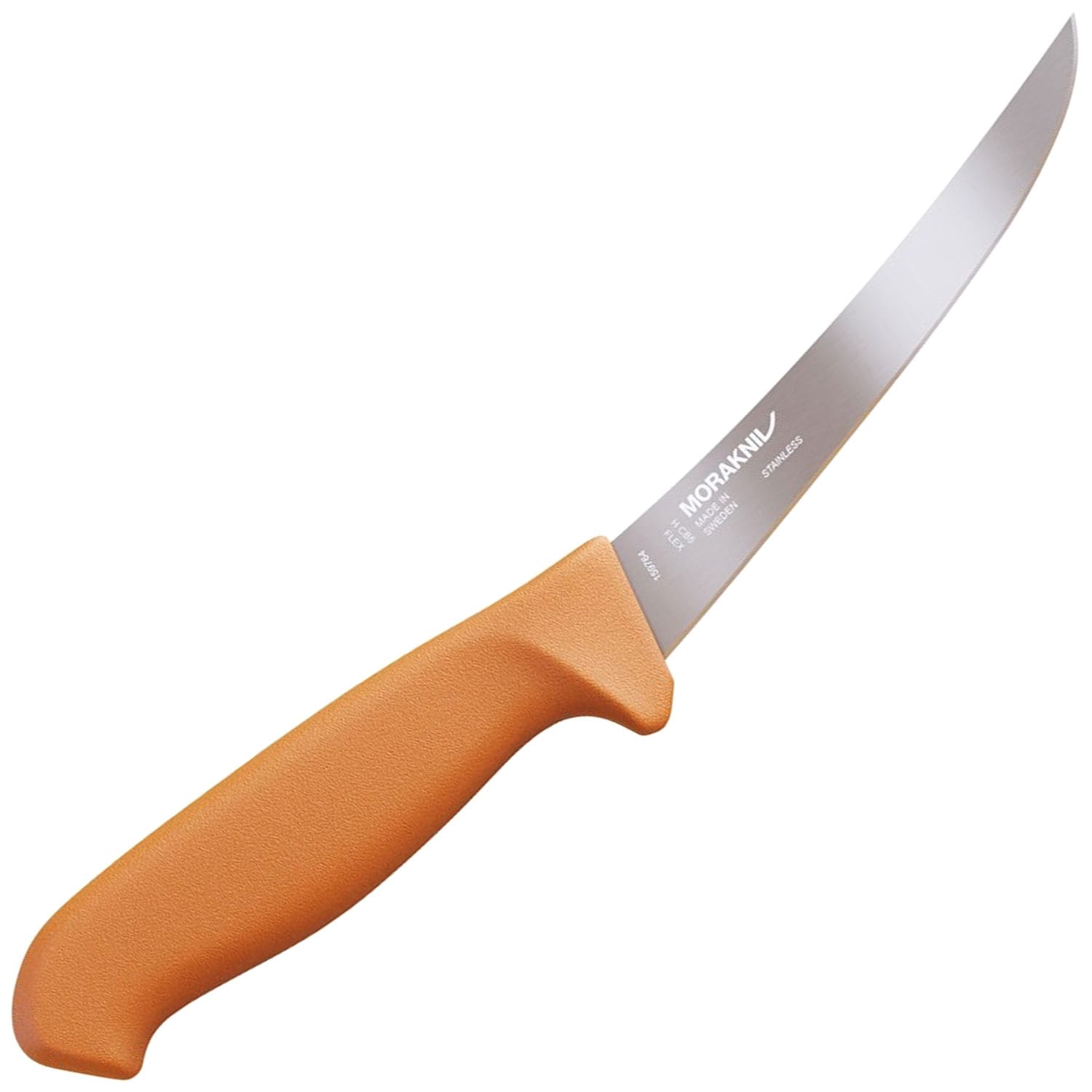 Mora Hunting Curved Boning Stainless Fixed Blade Knife - Burnt Orange