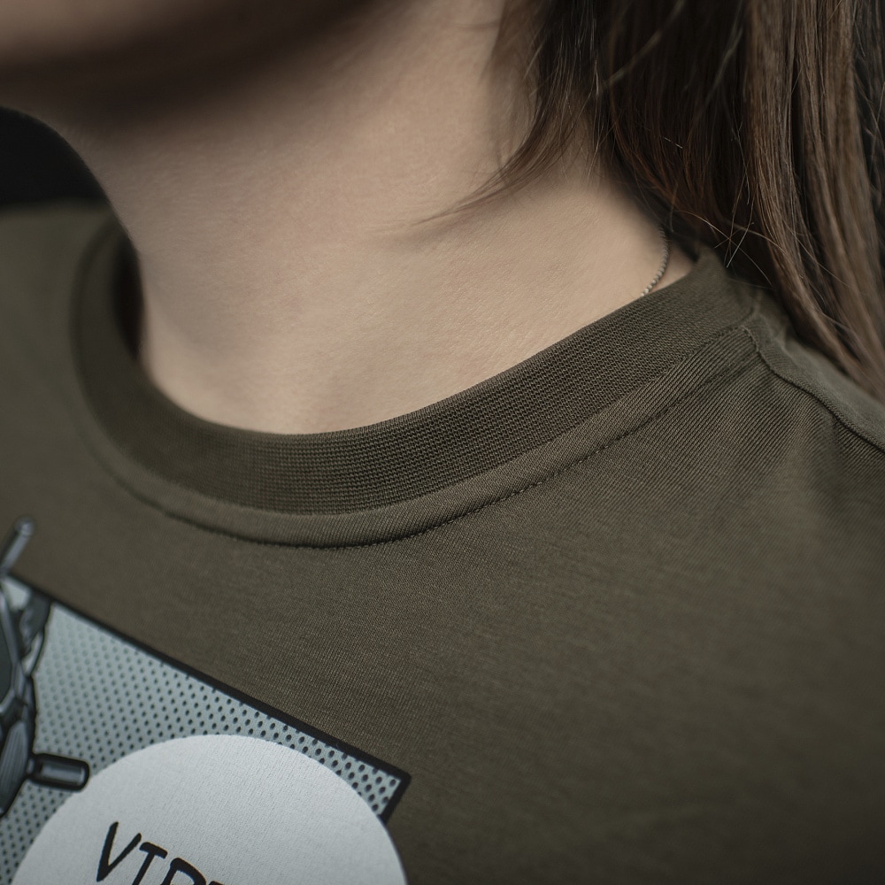 M-Tac Comics Drone Girl T-shirt - Dark Olive