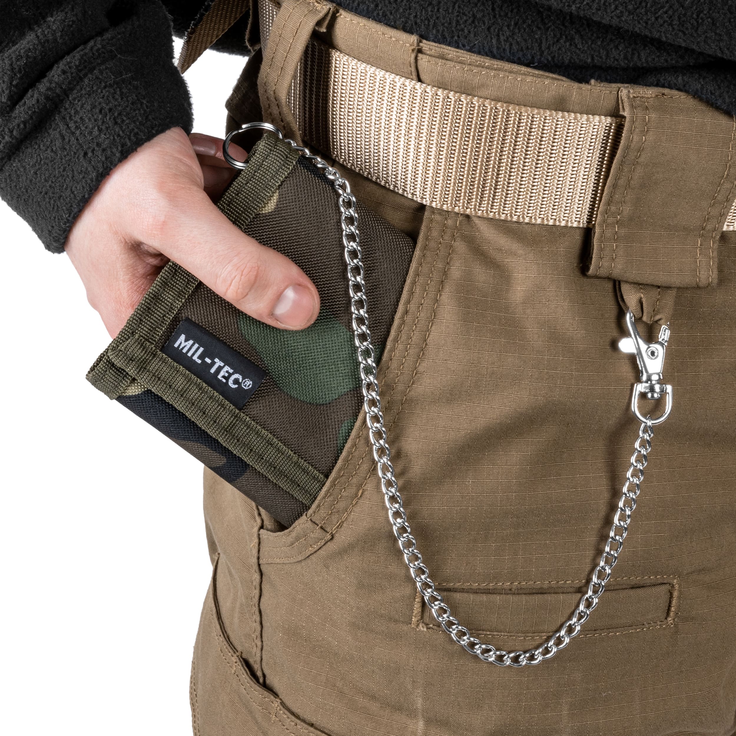 Mil-Tec Wallet with chain - Woodland