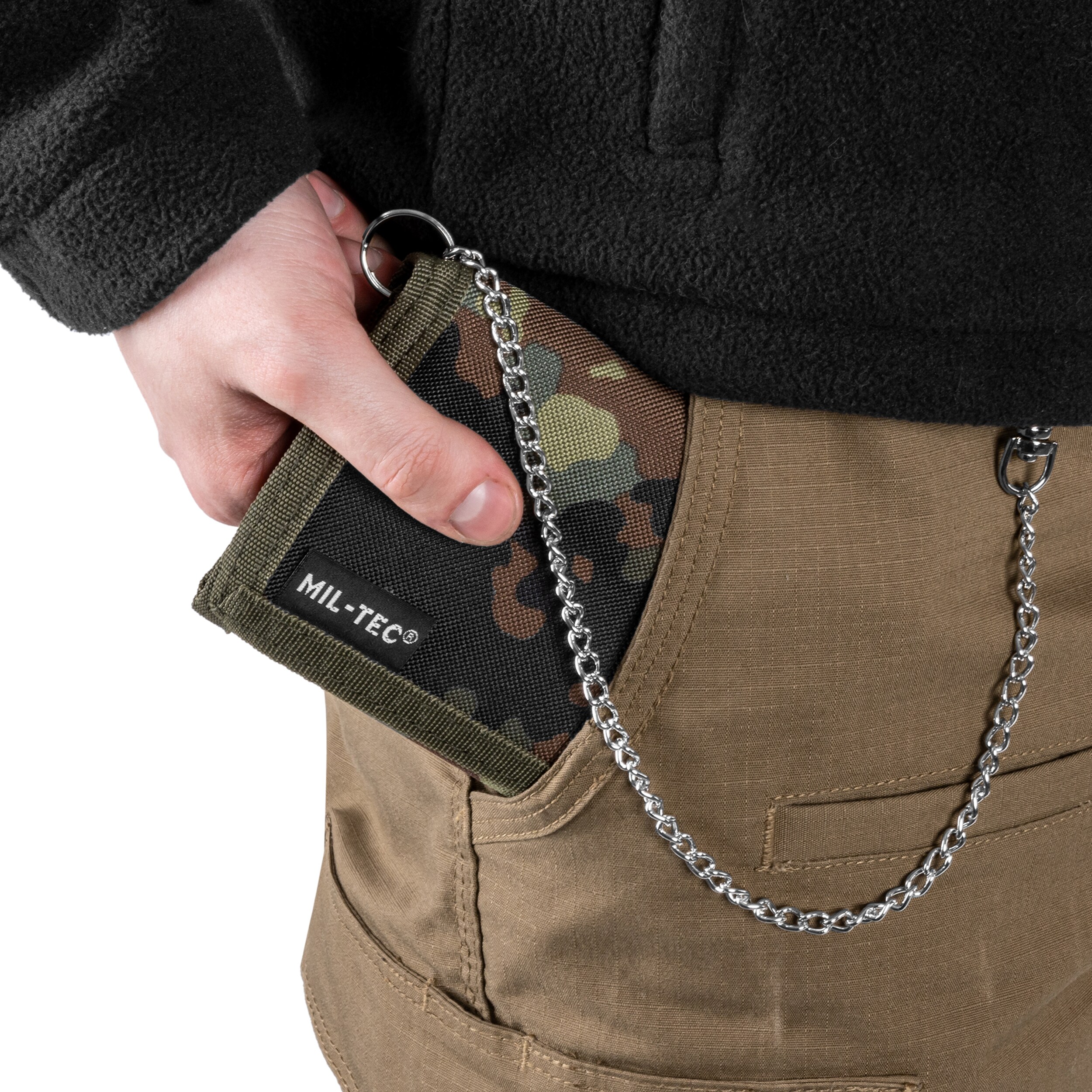 Mil-Tec Wallet with chain - Flecktarn