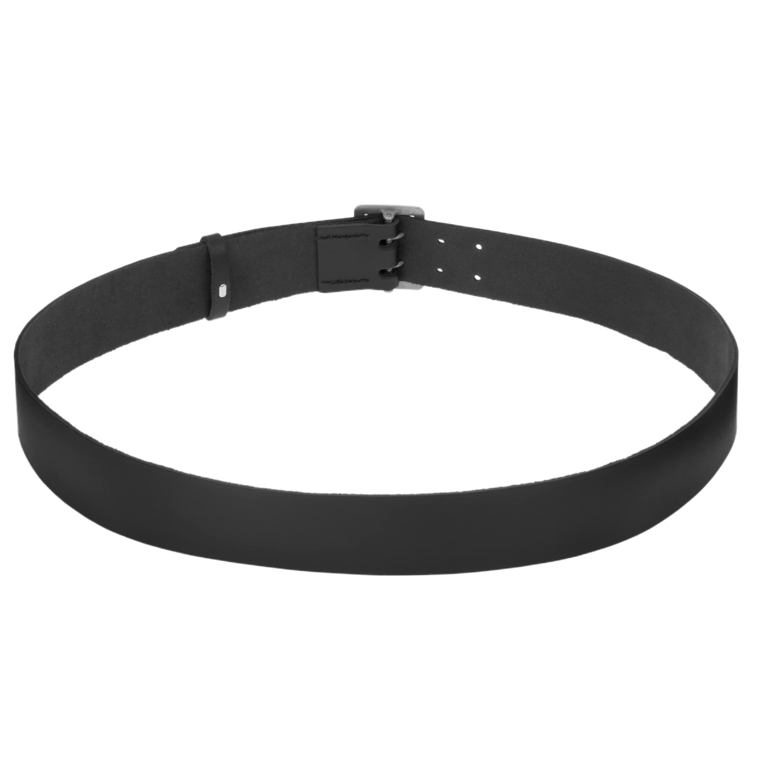 Mil-Tec Police Leather Belt - Black