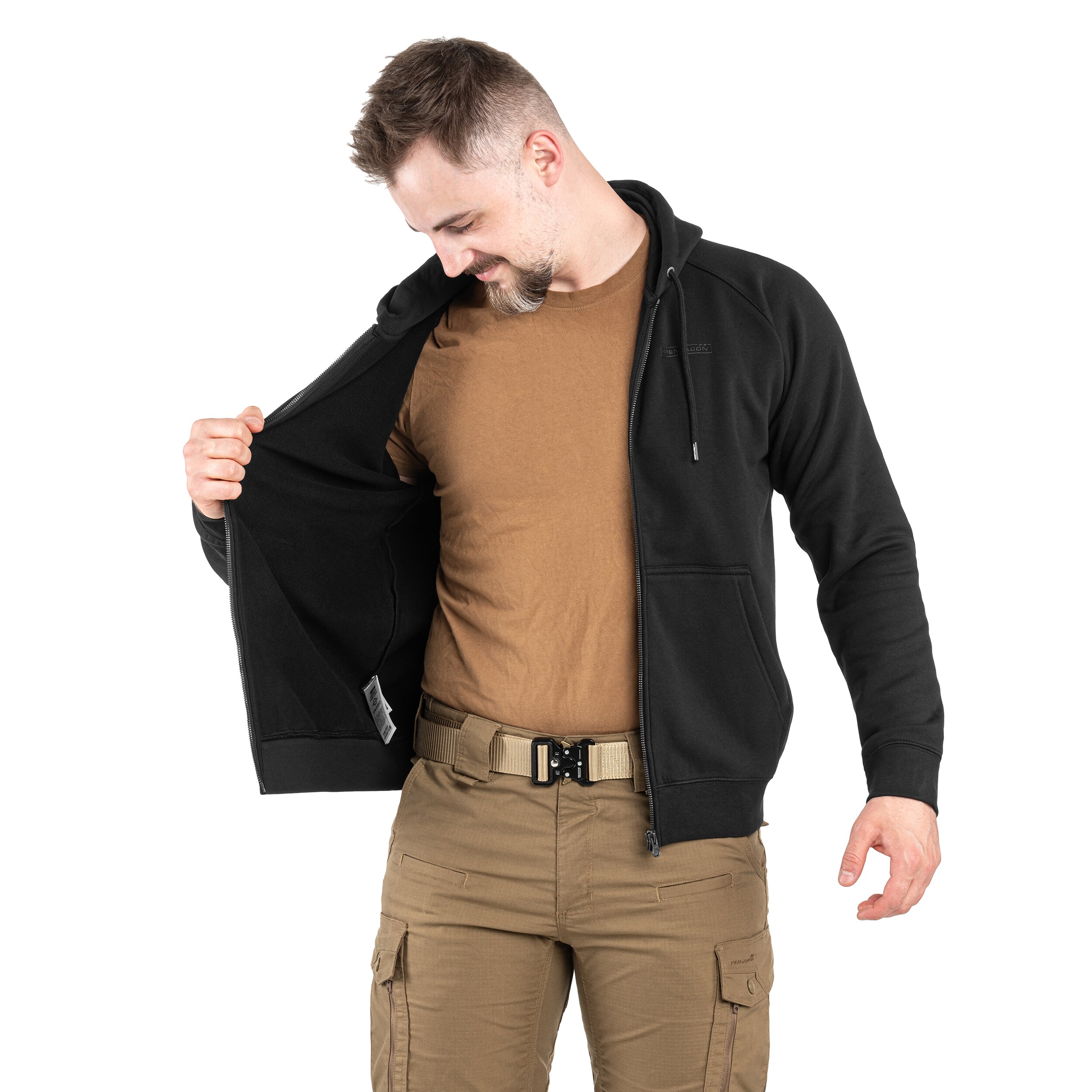 Pentagon Griffin Hood Sweater - Black