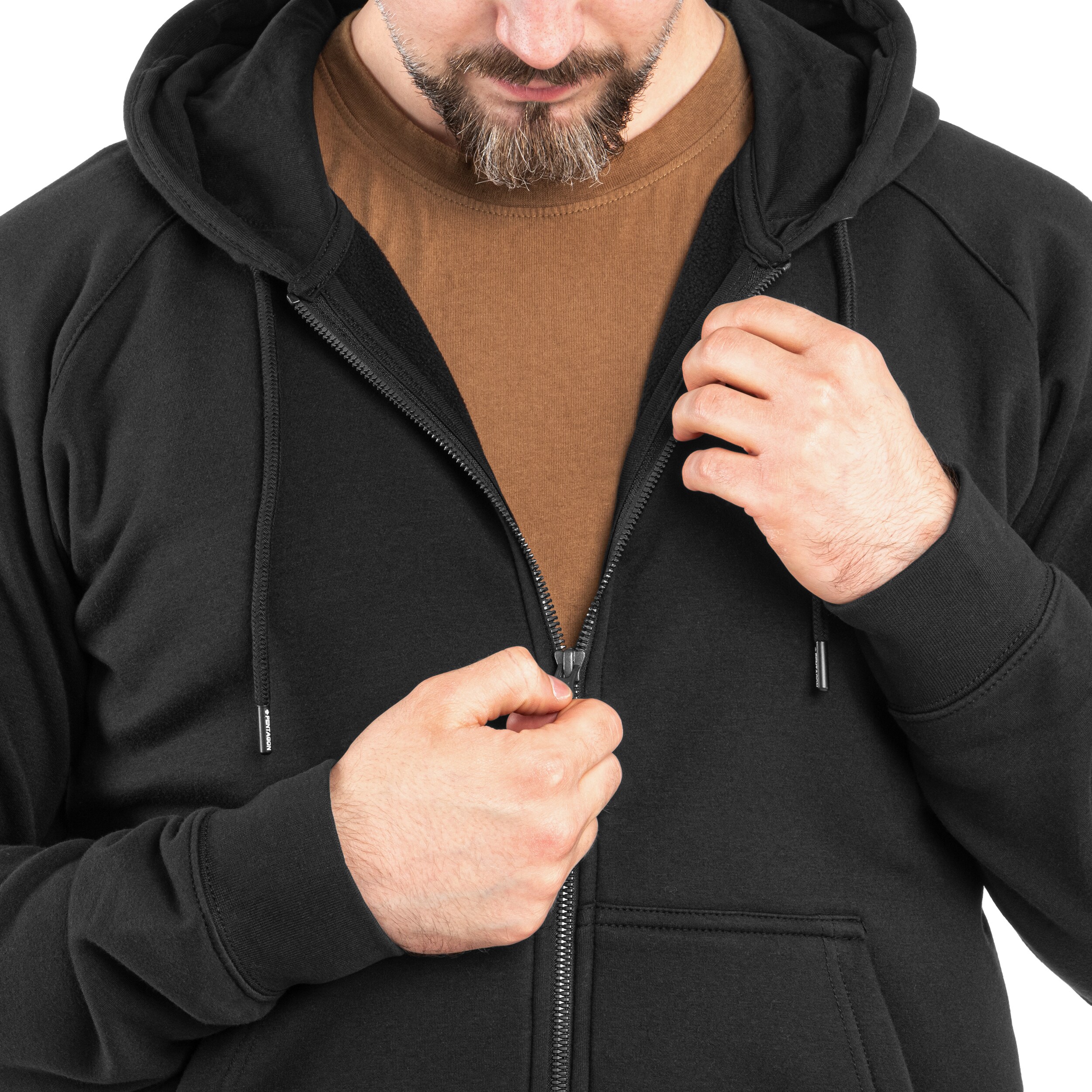 Pentagon Griffin Hood Sweater - Black
