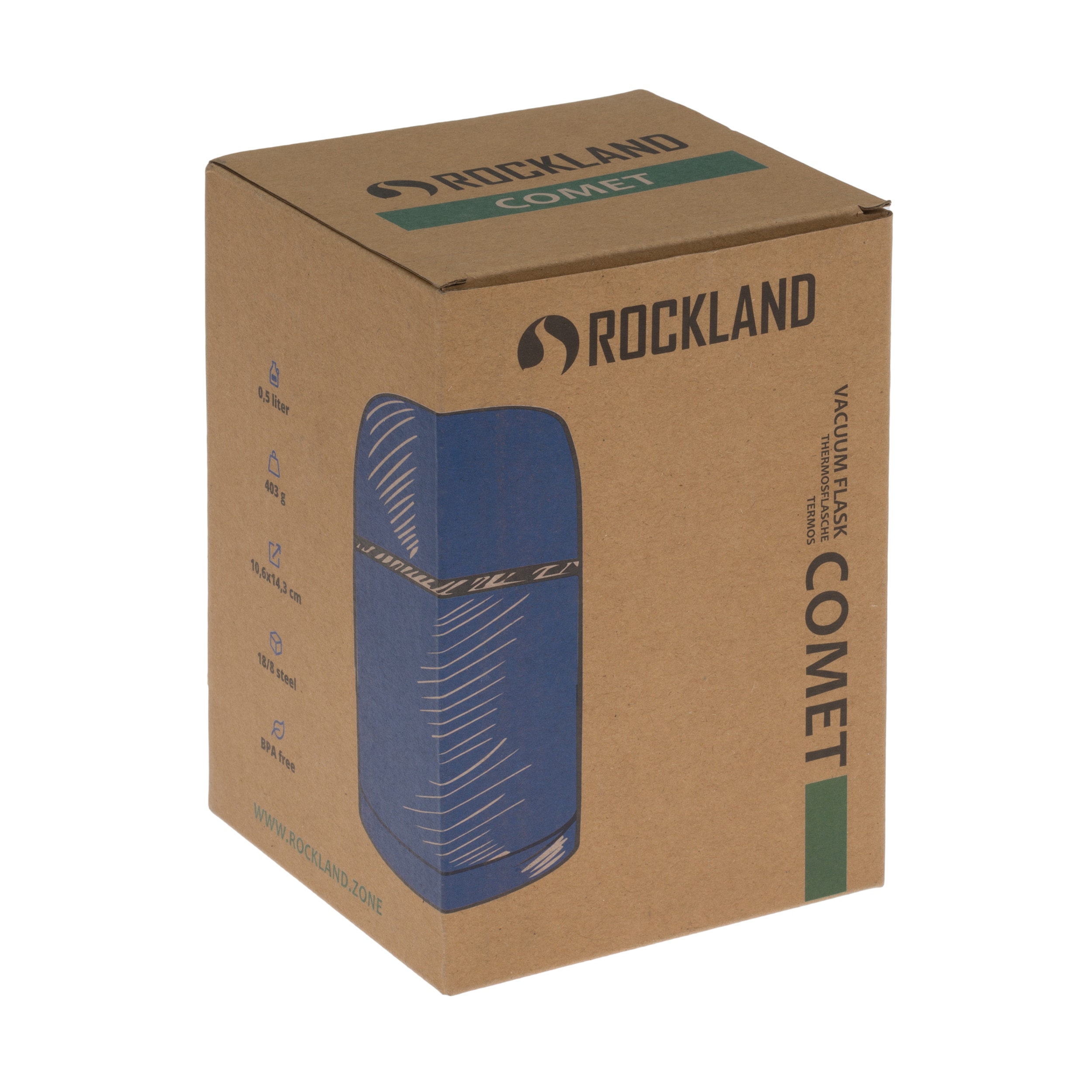 Rockland Comet Wide Mouth Vacuum Flask 500 ml - Blue