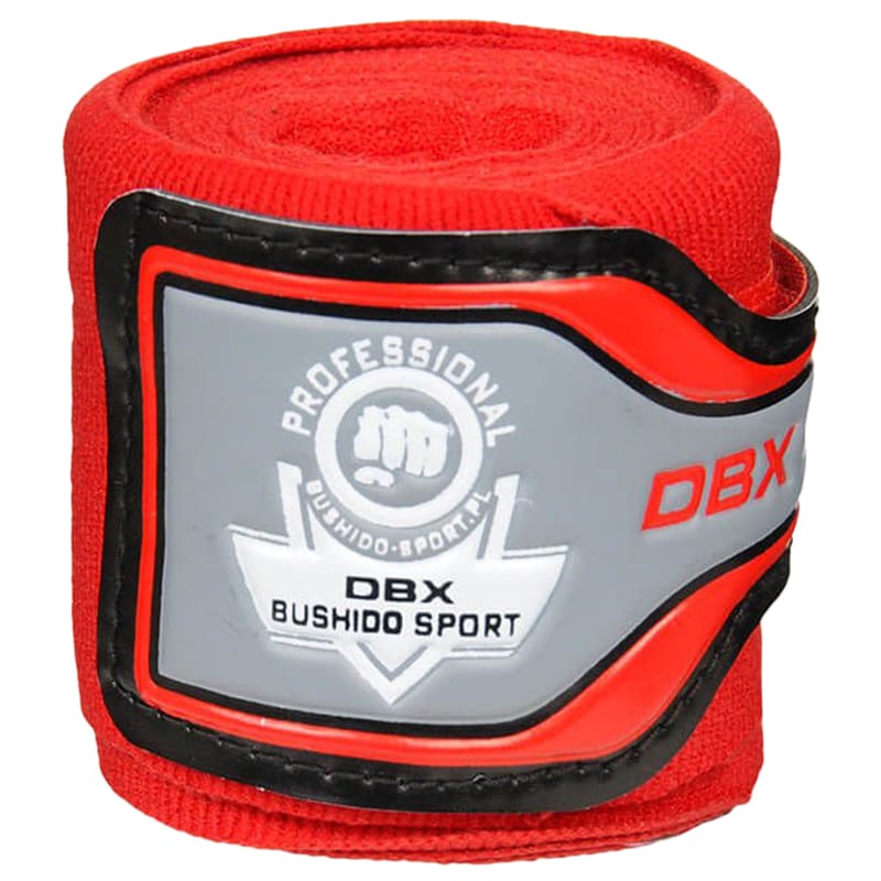 DBX Bushido Elastic boxing bandages 4 m - Red