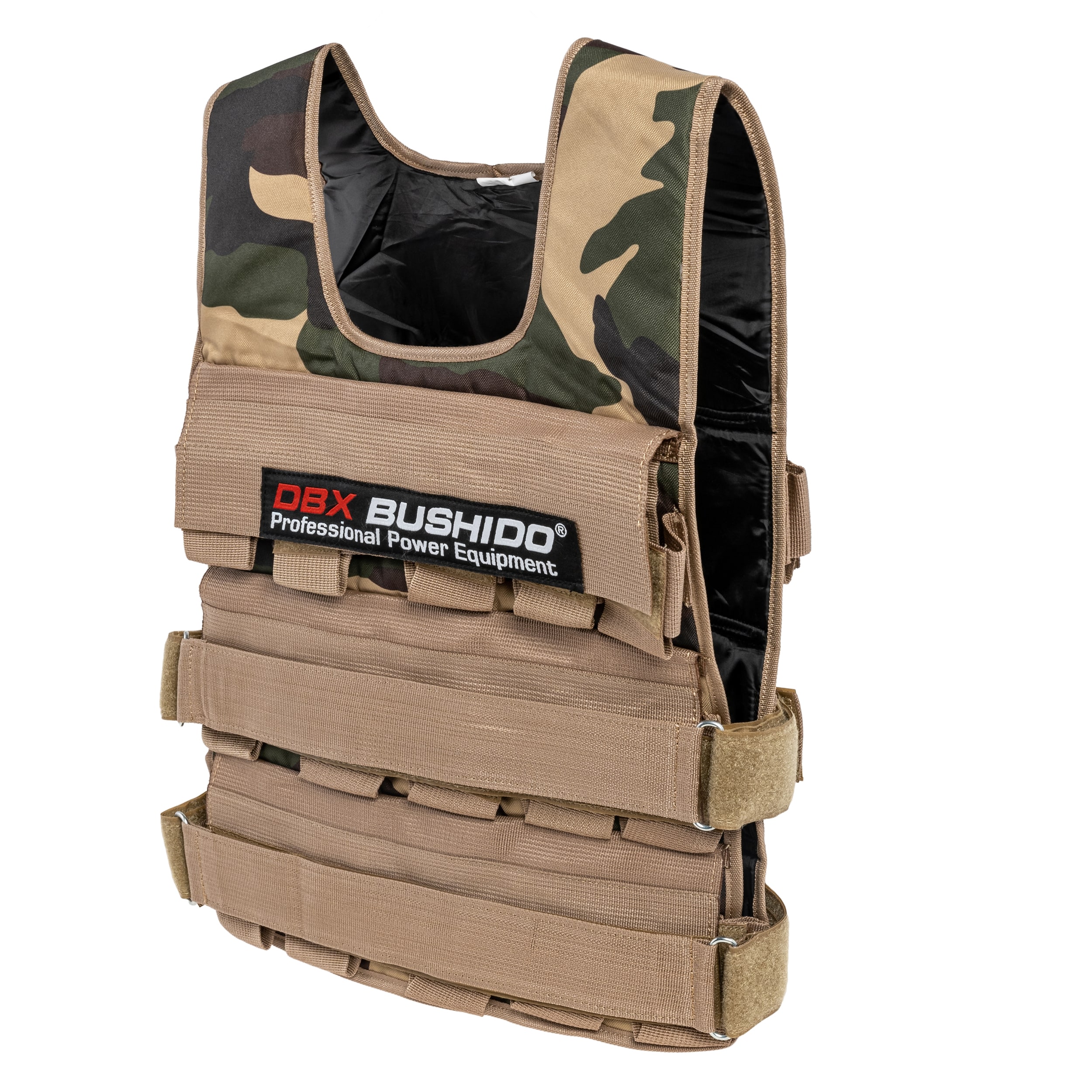 DBX Bushido Weighted vest with 30 pockets - Moro