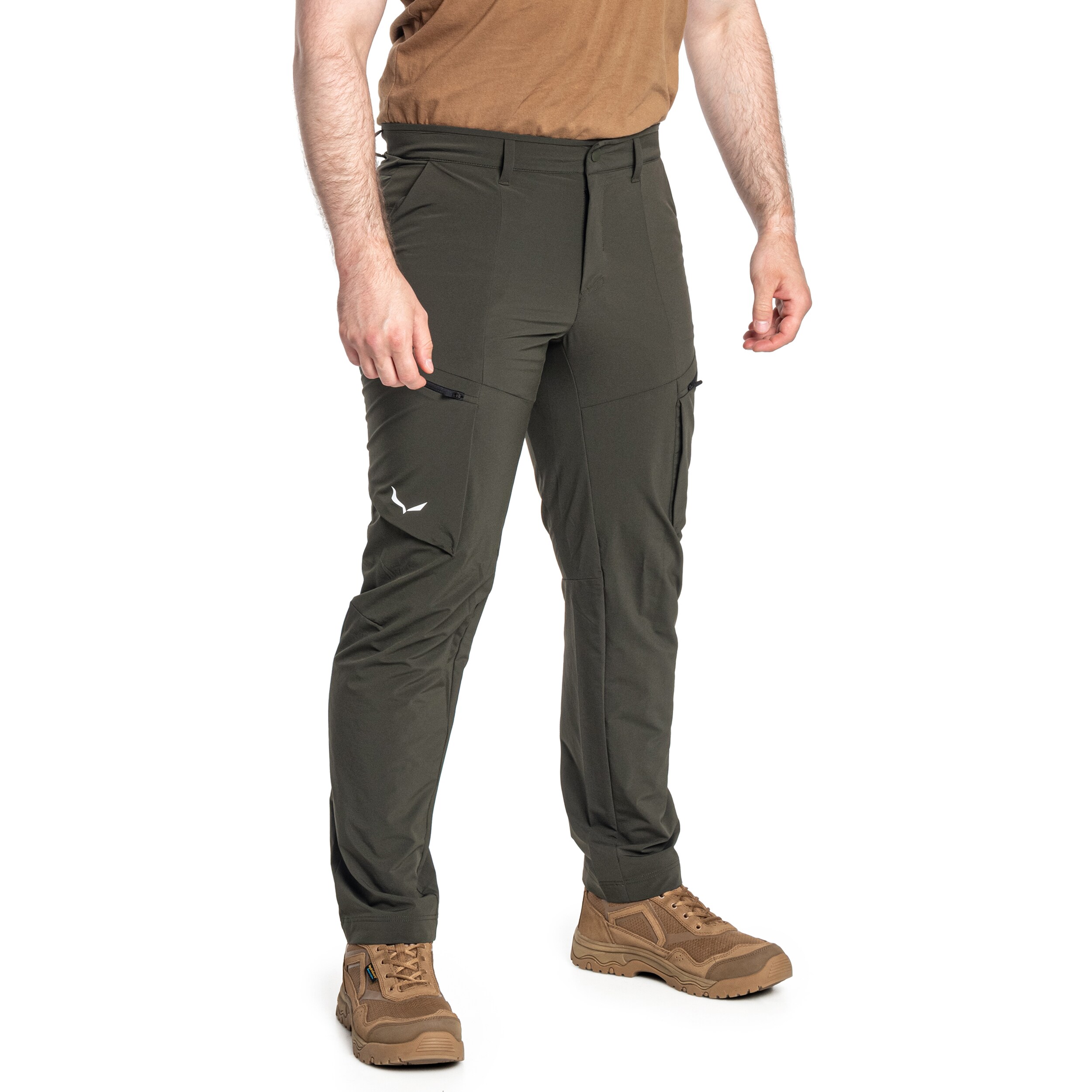 Salewa Puez Durastretch Cargo Trousers - Dark Olive