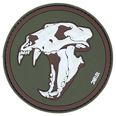 101 Inc. Sabertooth Tiger 3D Patch  - Green