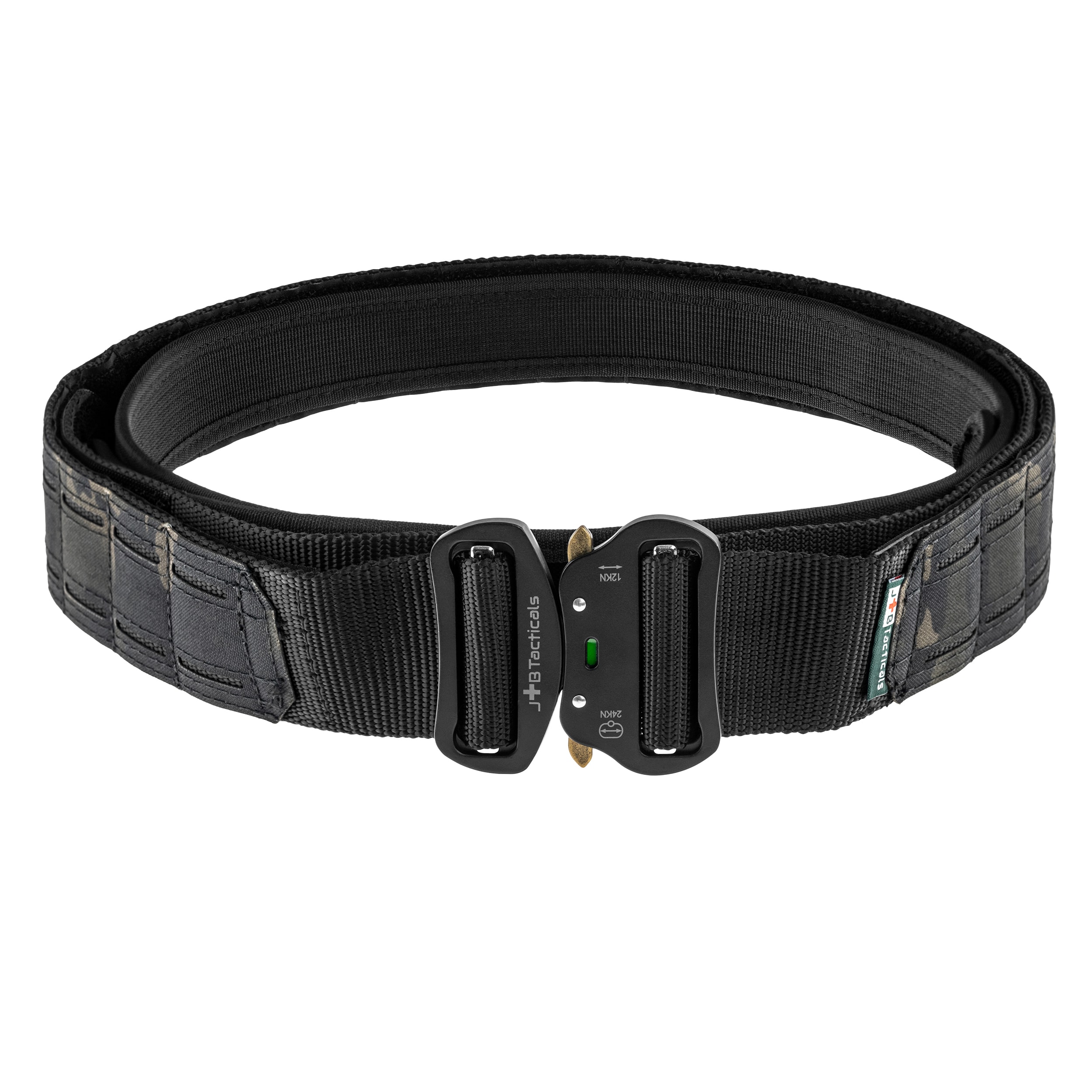 JB Tacticals MOLLE Laser Cut Tactical Belt with inner belt - Black Camo