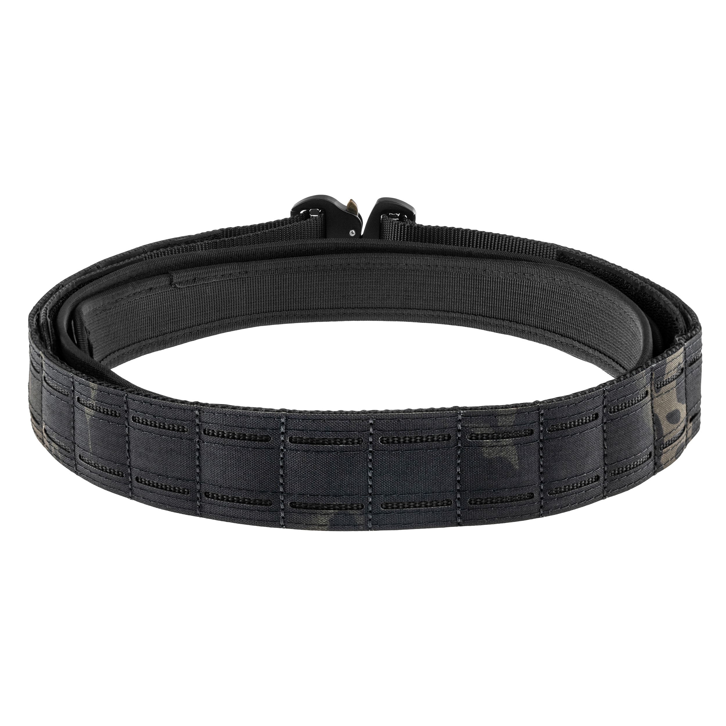 JB Tacticals MOLLE Laser Cut Tactical Belt with inner belt - Black Camo