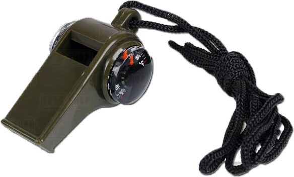 Fosco whistle with compass and thermometer