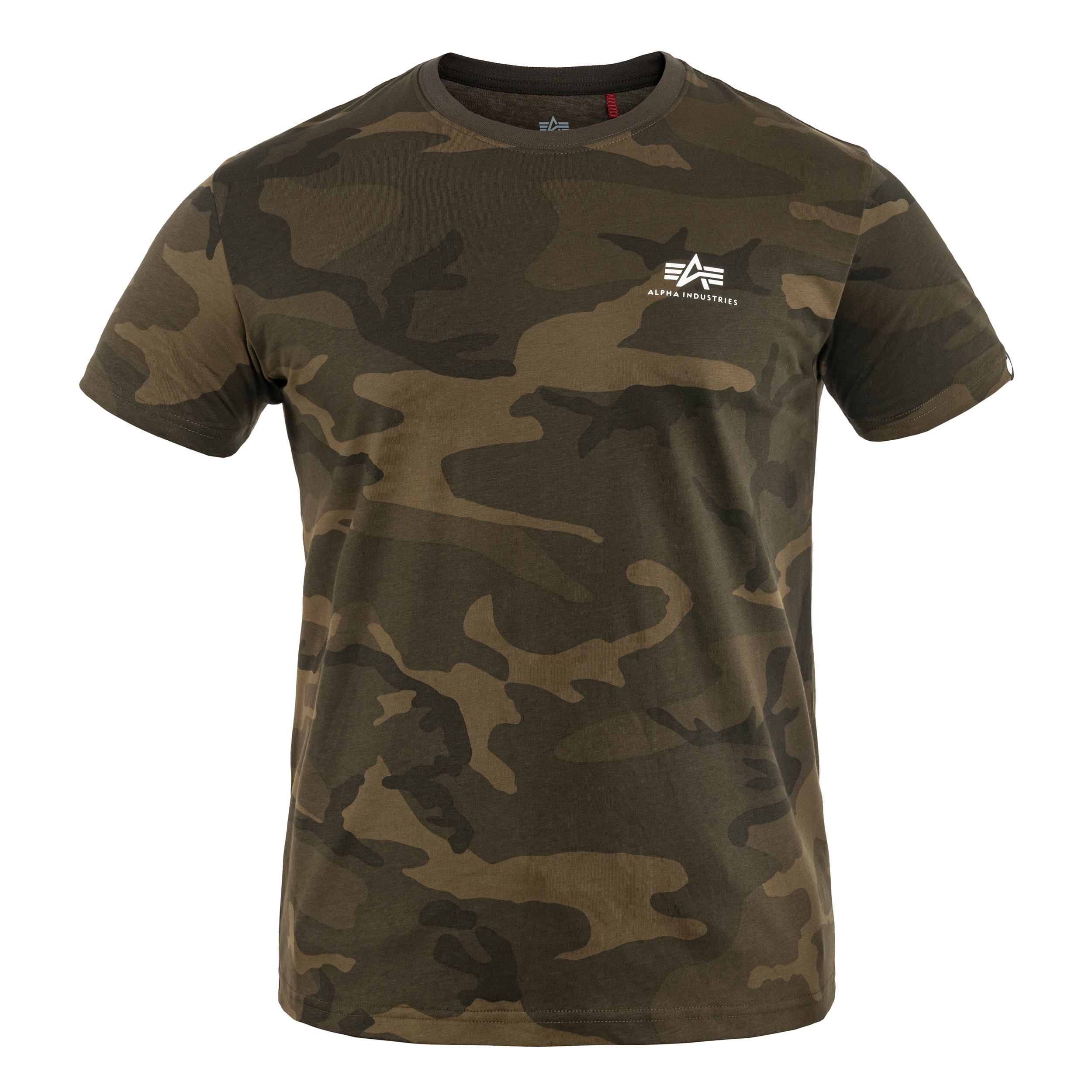 Alpha Industries Basic Small Logo T-Shirt - Olive Camo