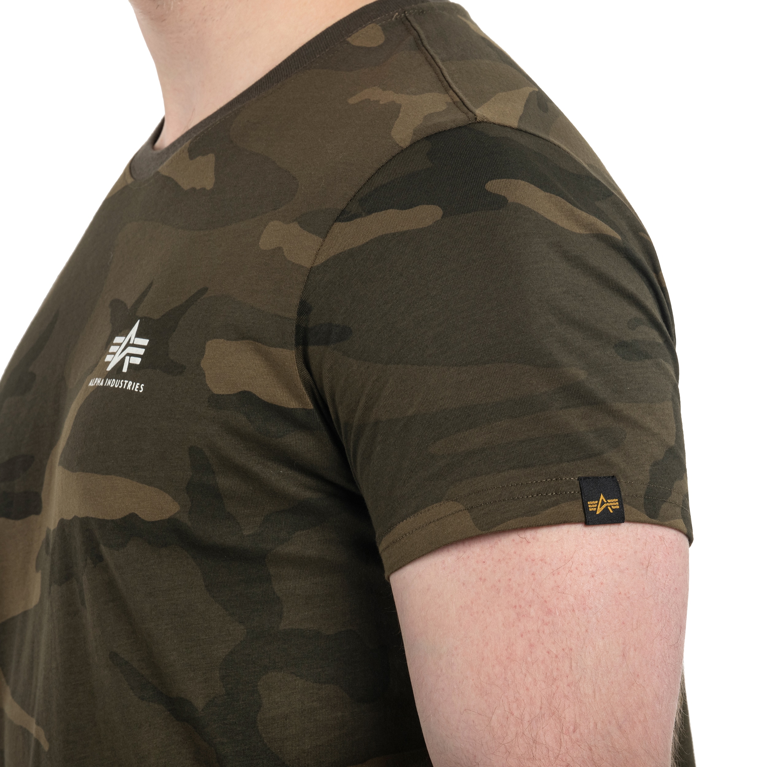 Alpha Industries Basic Small Logo T-Shirt - Olive Camo