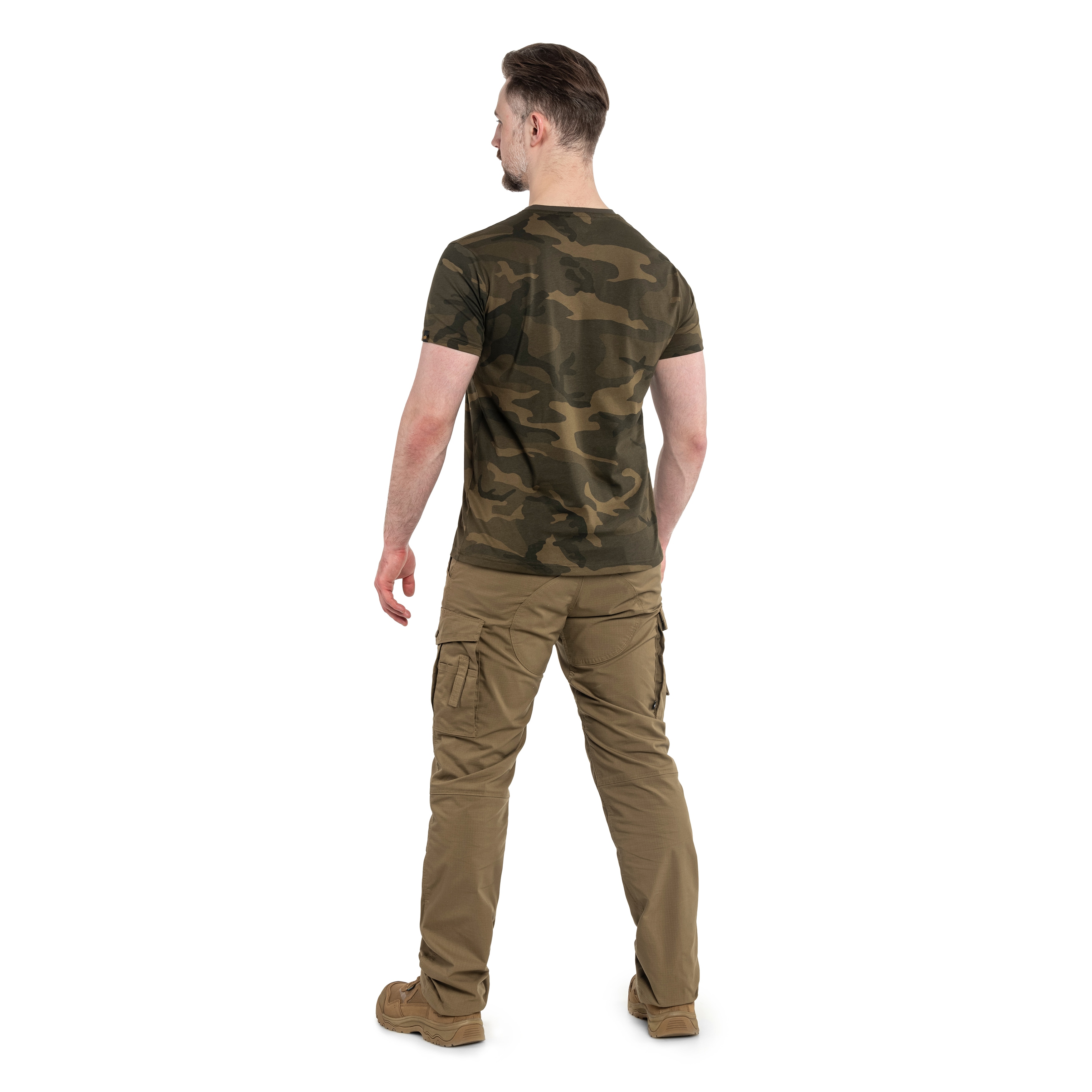 Alpha Industries Basic Small Logo T-Shirt - Olive Camo