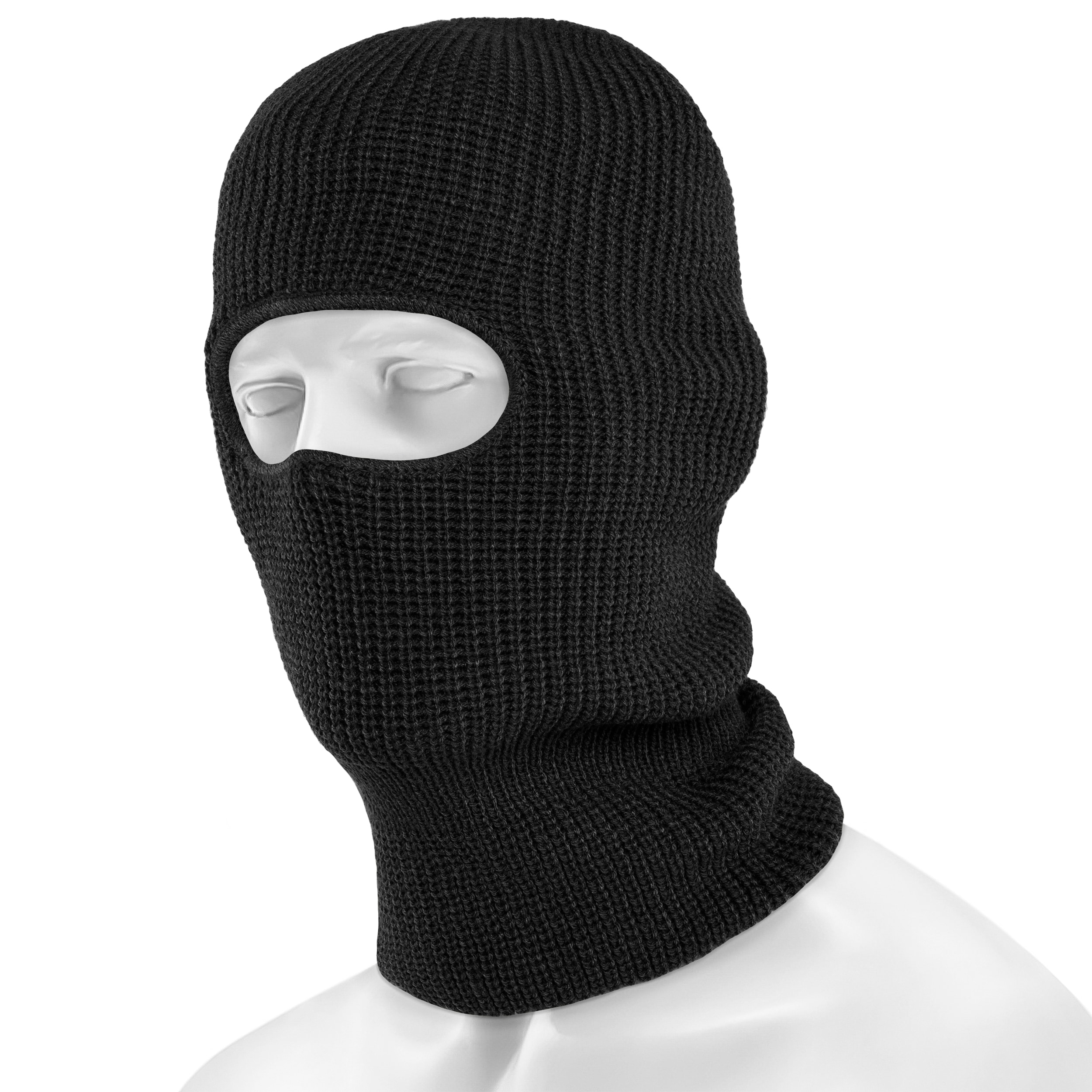 Mil-Tec Winter Balaclava with 1 hole - Black