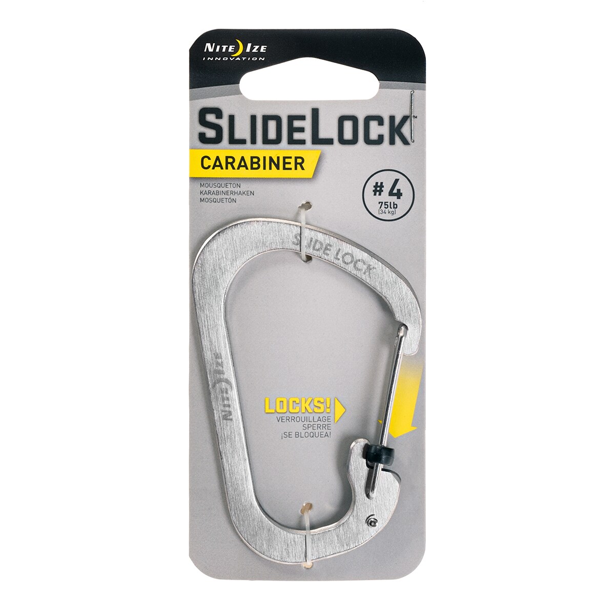 Carabiner Nite Ize SlideLock 4 Black CSL4-01-R6