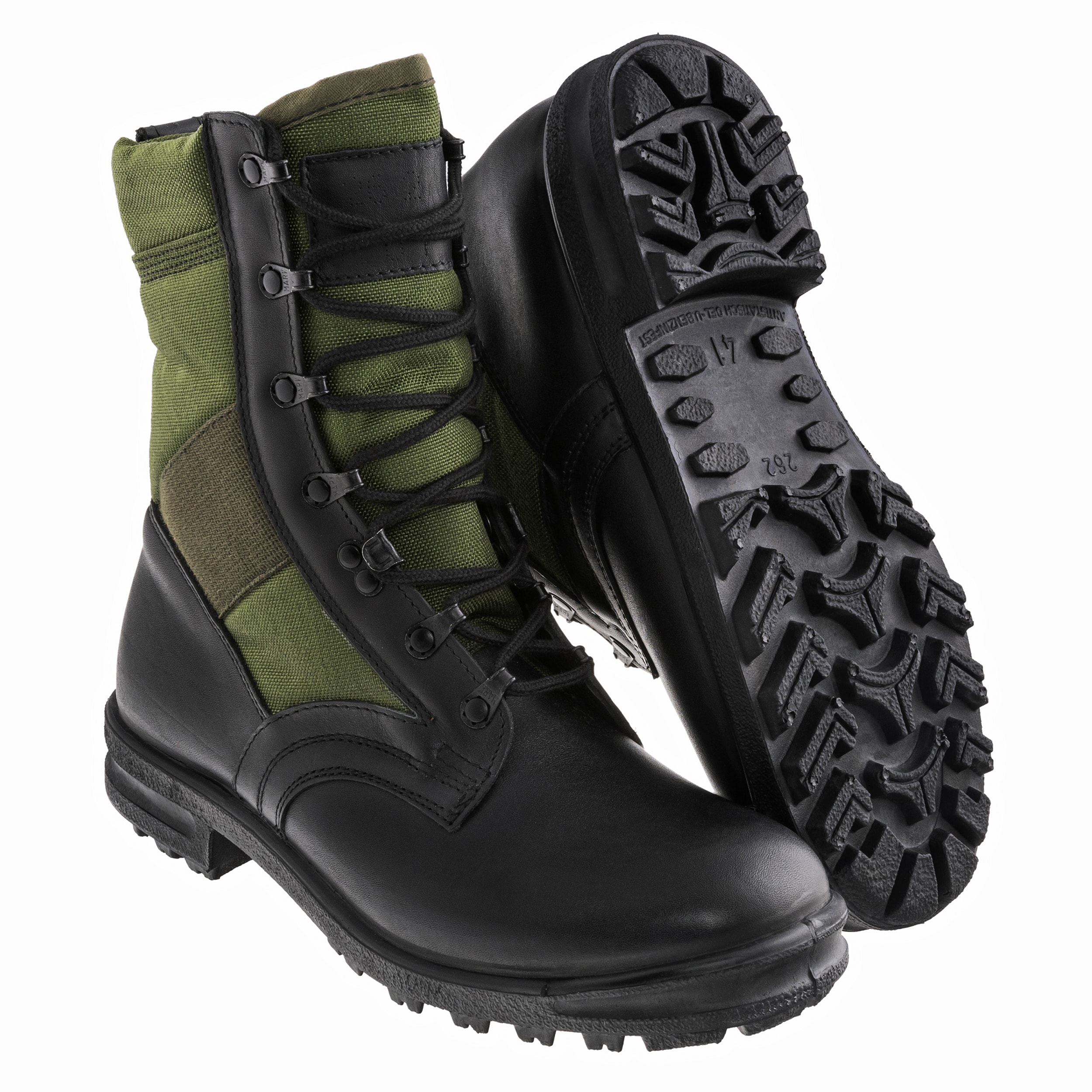 Tropical Baltes Boots - Black/OD Green - like new - Military Surplus