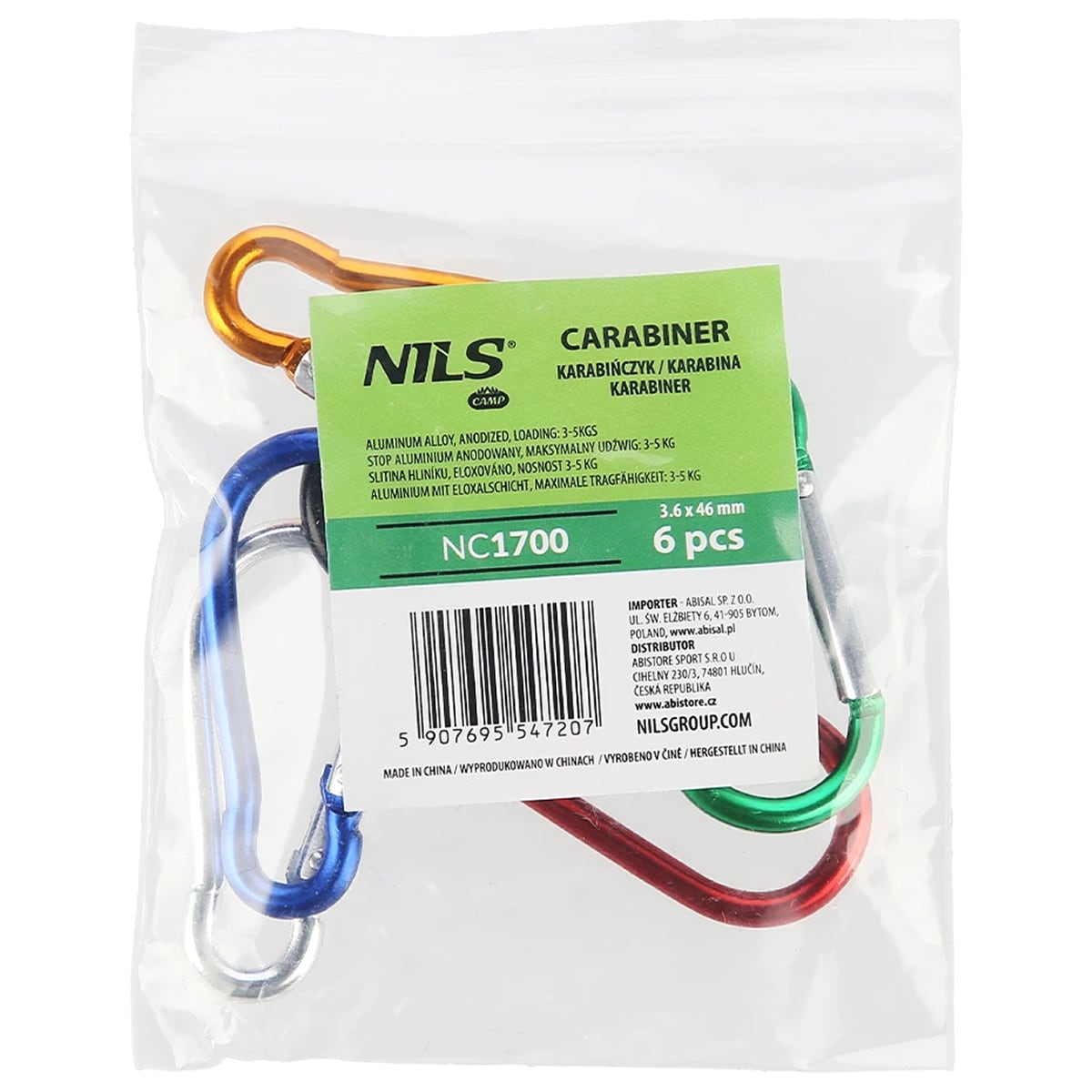 Nils Camp NC1700 Carabiner Set - 6 pcs.