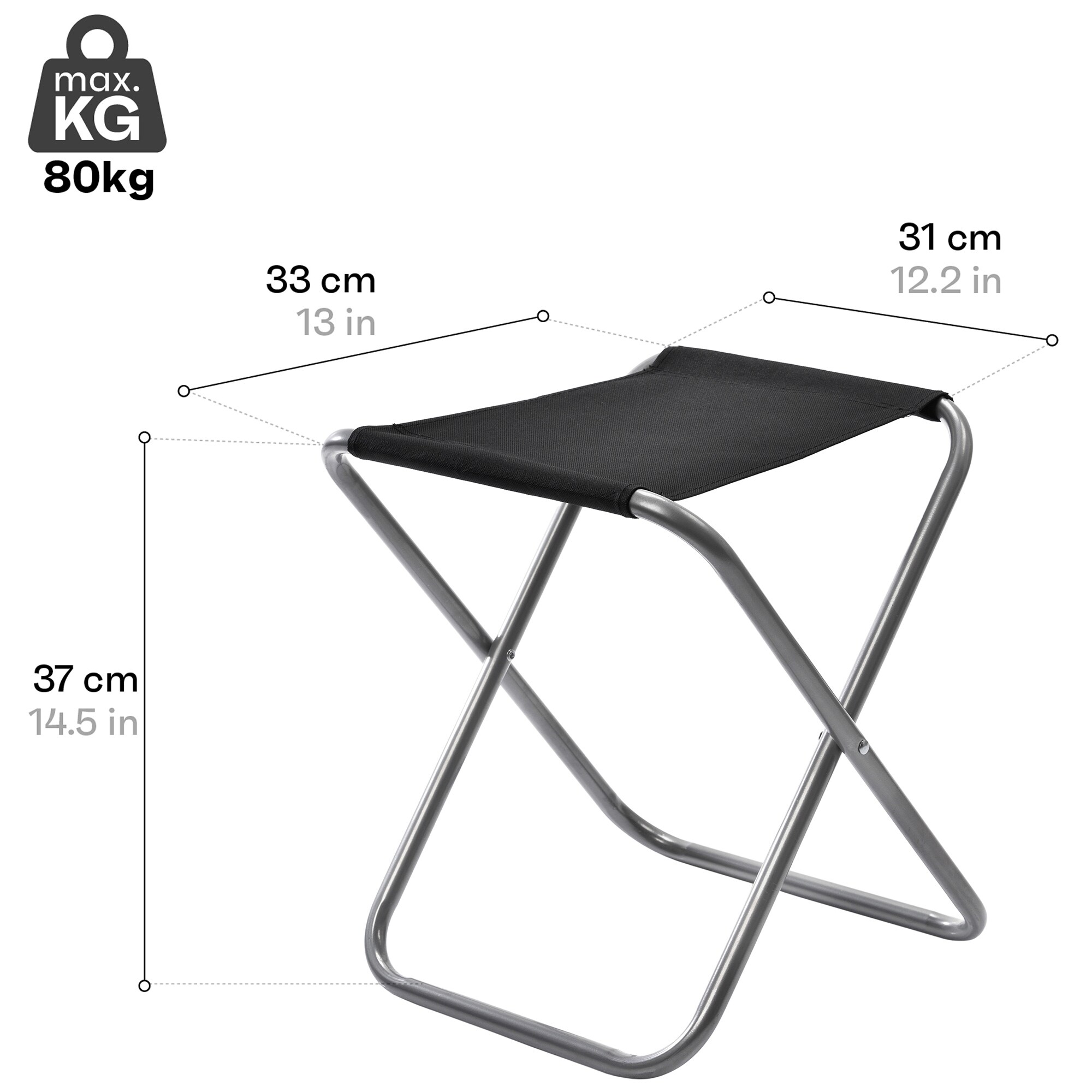 Meteor Rest Folding Stool - Black