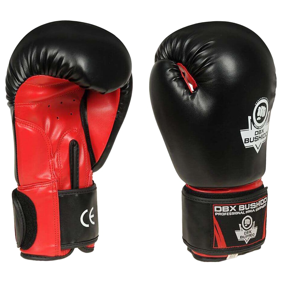 DBX Bushido ARB-407 Boxing Gloves - Black/Red