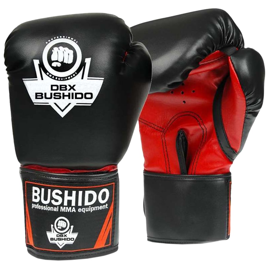 DBX Bushido ARB-407 Boxing Gloves - Black/Red