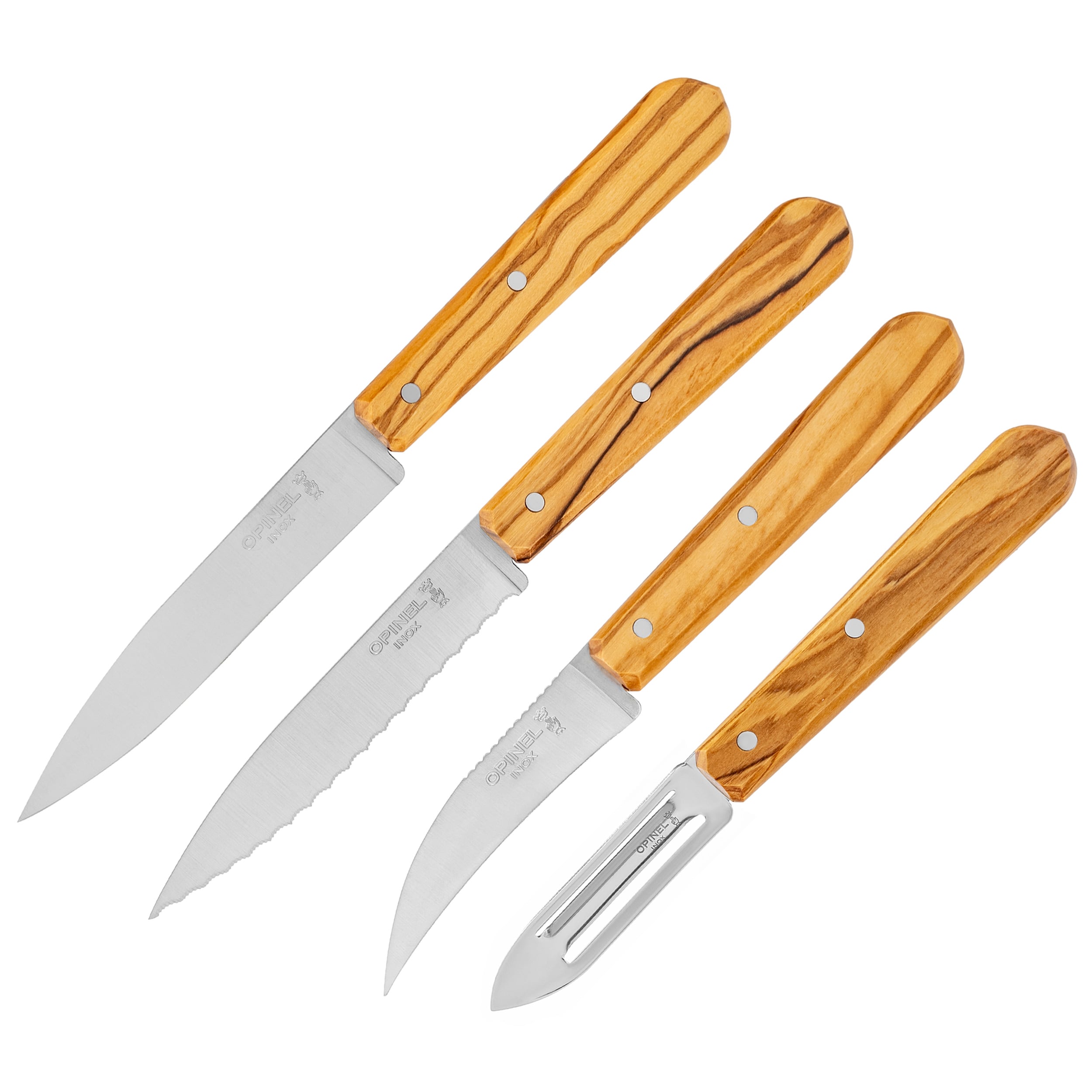 Opinel Essentials Olive Box Set Kitchen Knife Set