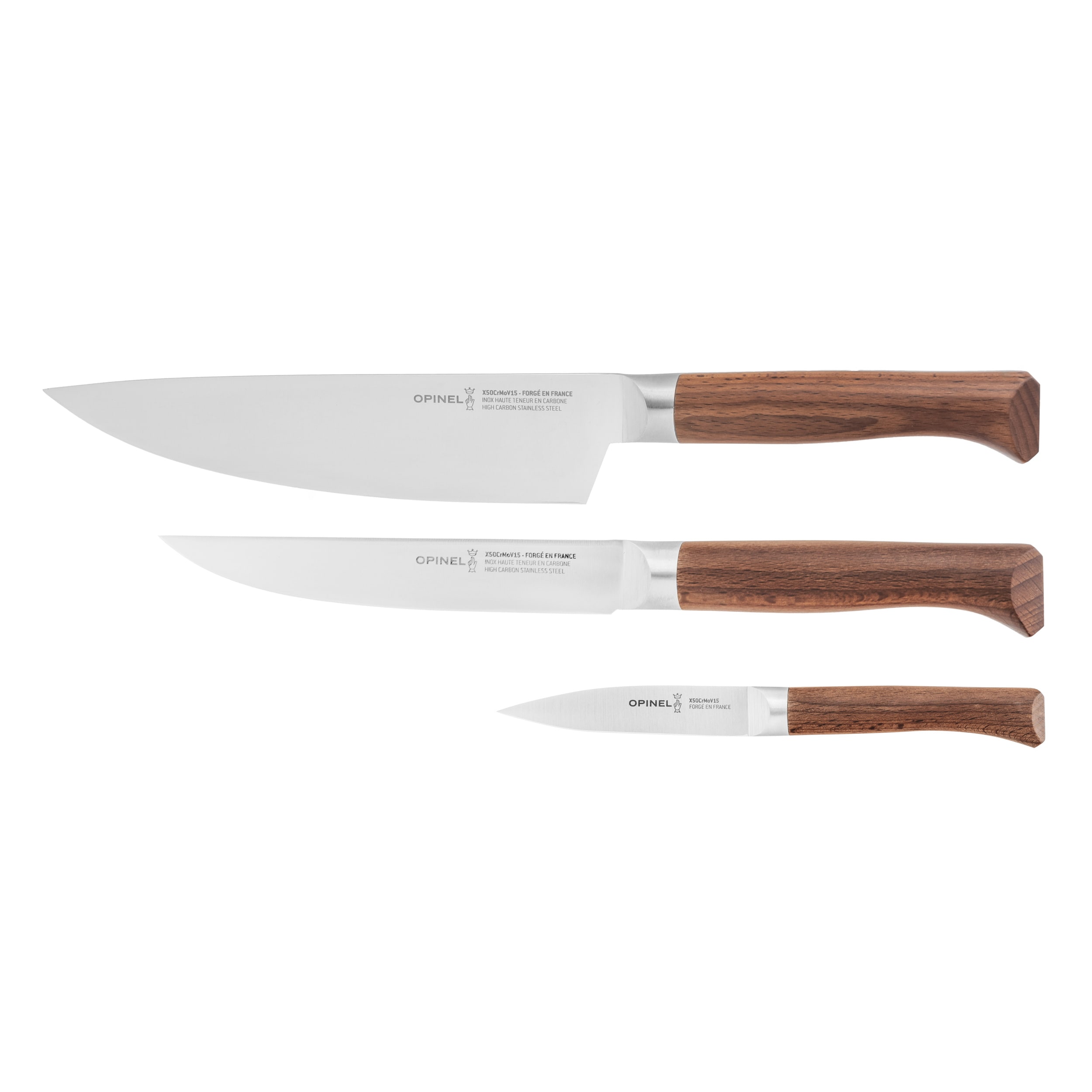 Opinel Trio Les Forges 1890 Kitchen Knife Set