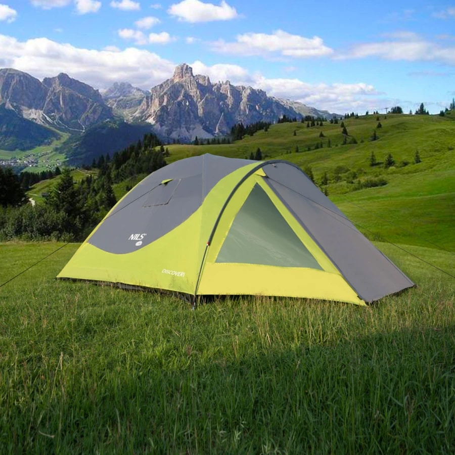 Nils Camp Discovery NC6006 4-Person Tent - Green-Gray