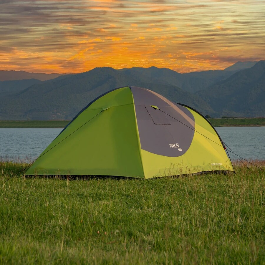 Nils Camp Discovery NC6006 4-Person Tent - Green-Gray