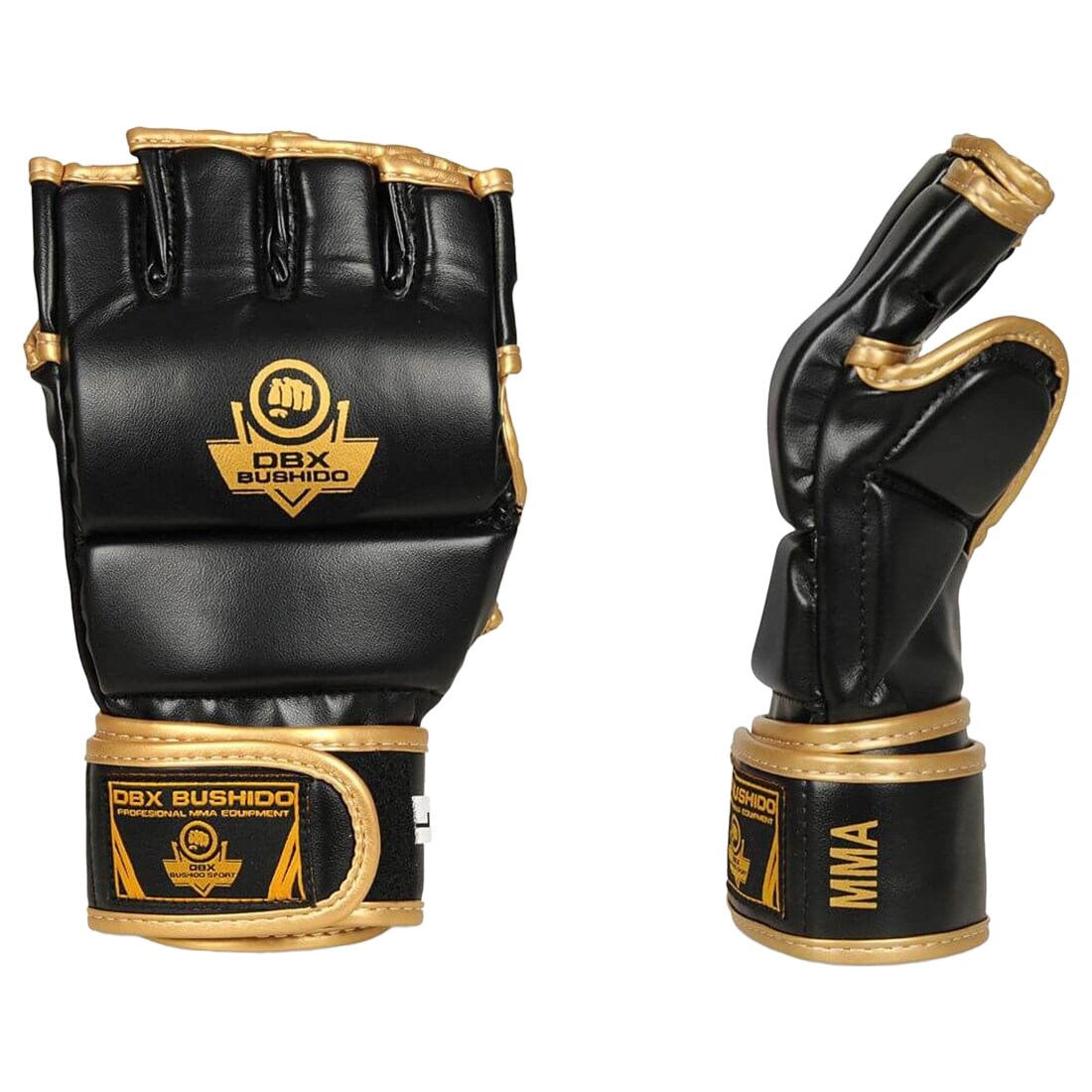 DBX Bushido E1V8 MMA Gloves - Black/Gold